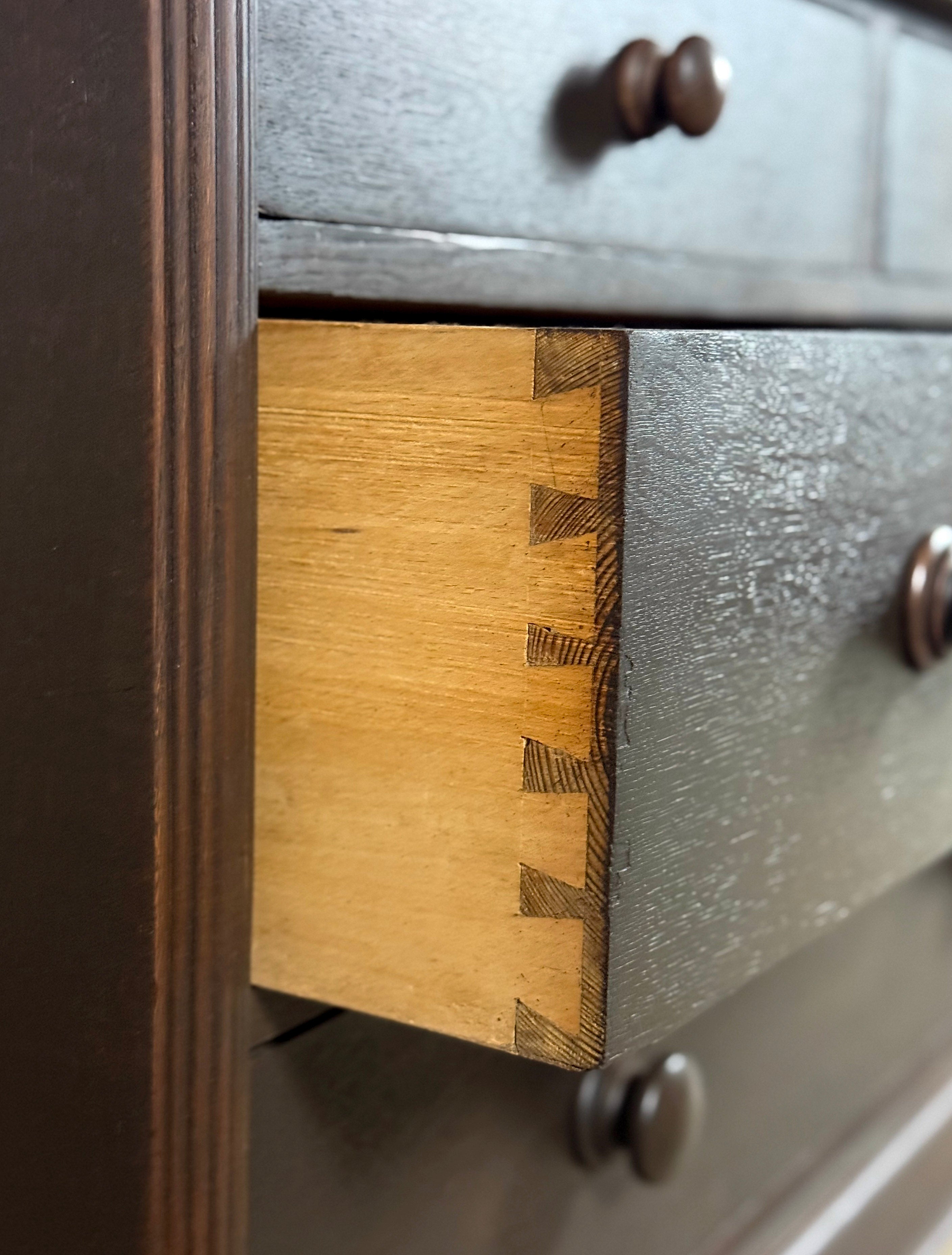 Antique Wood Dresser with Marble Top