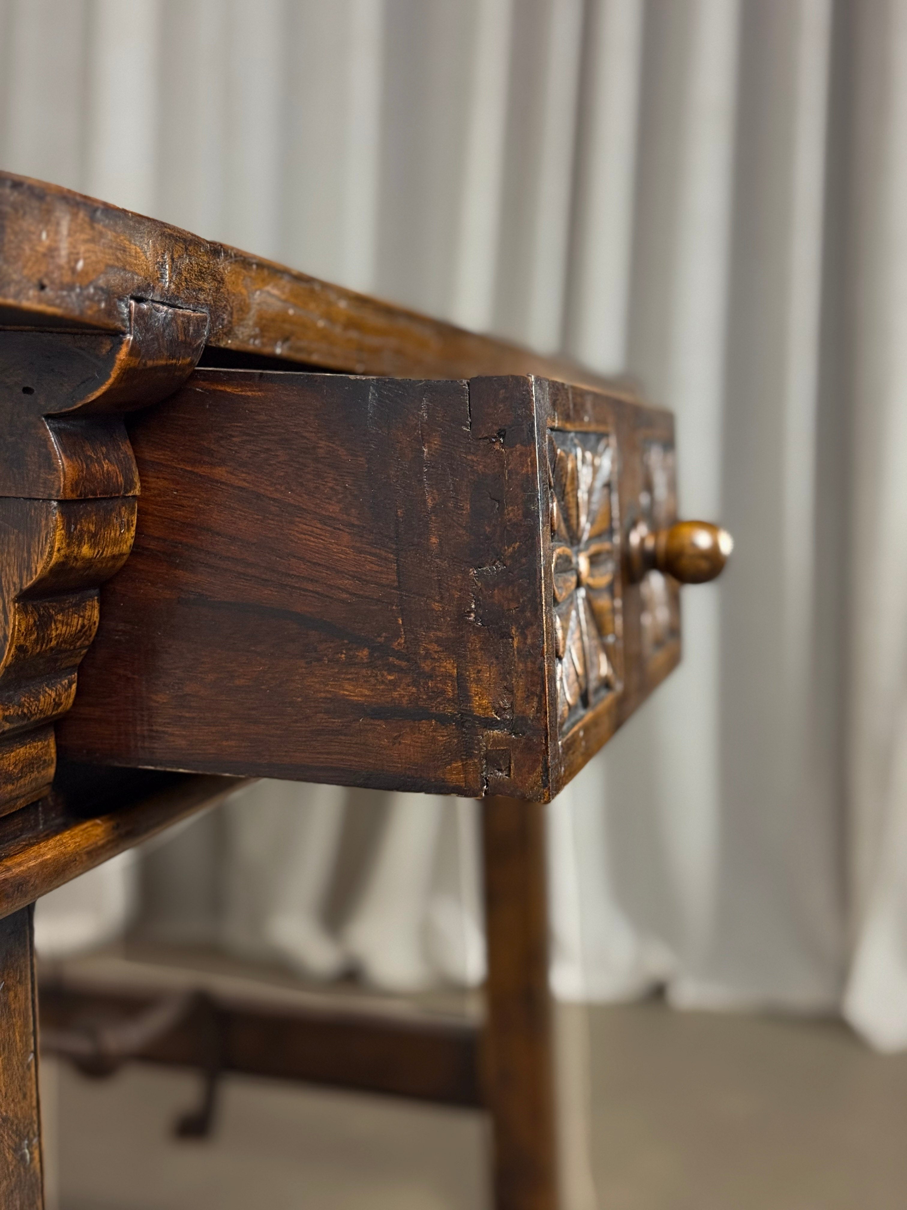 Antique Spanish Elm Writing Desk