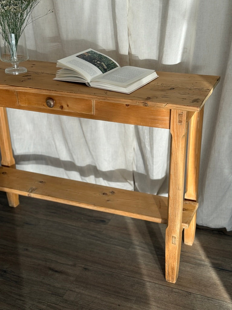 Antique Pine Console Table