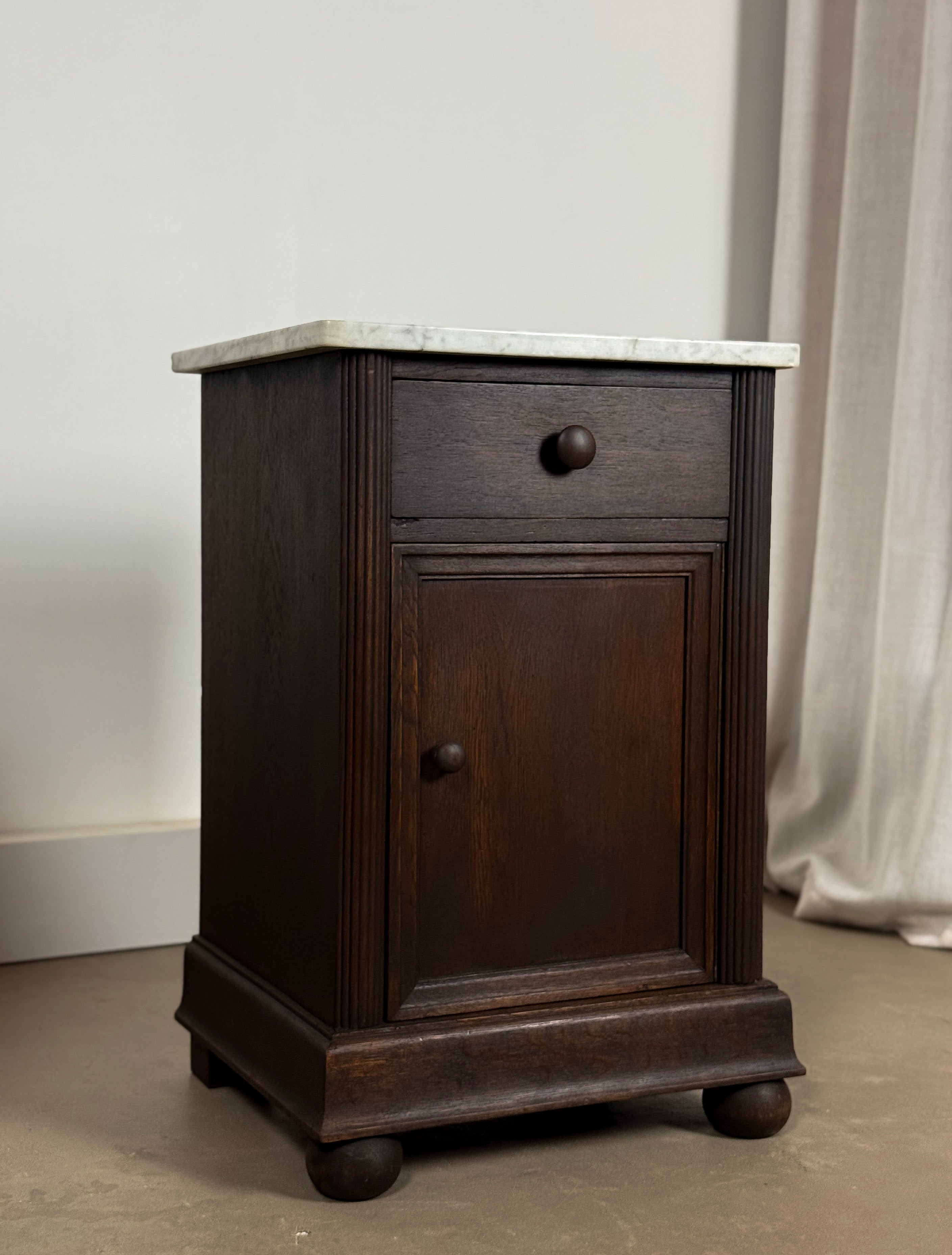 Antique Nightstands with Marble Top