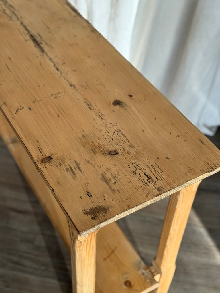 Antique Pine Console Table
