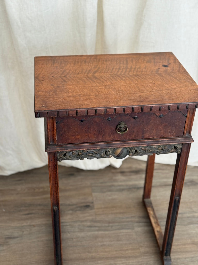 Renaissance Revival Style Antique Side Table/Nightstand