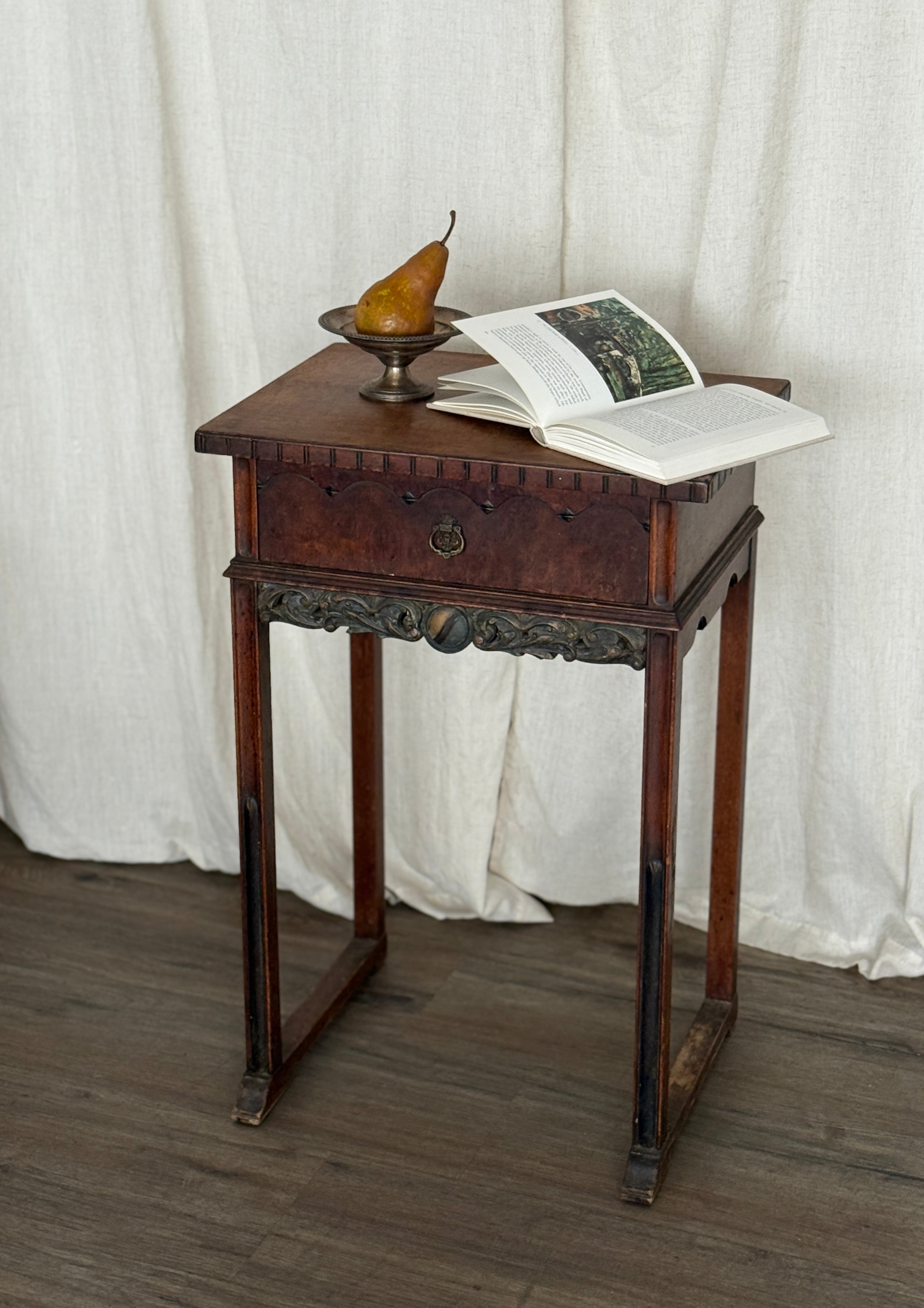 Renaissance Revival Style Antique Side Table/Nightstand