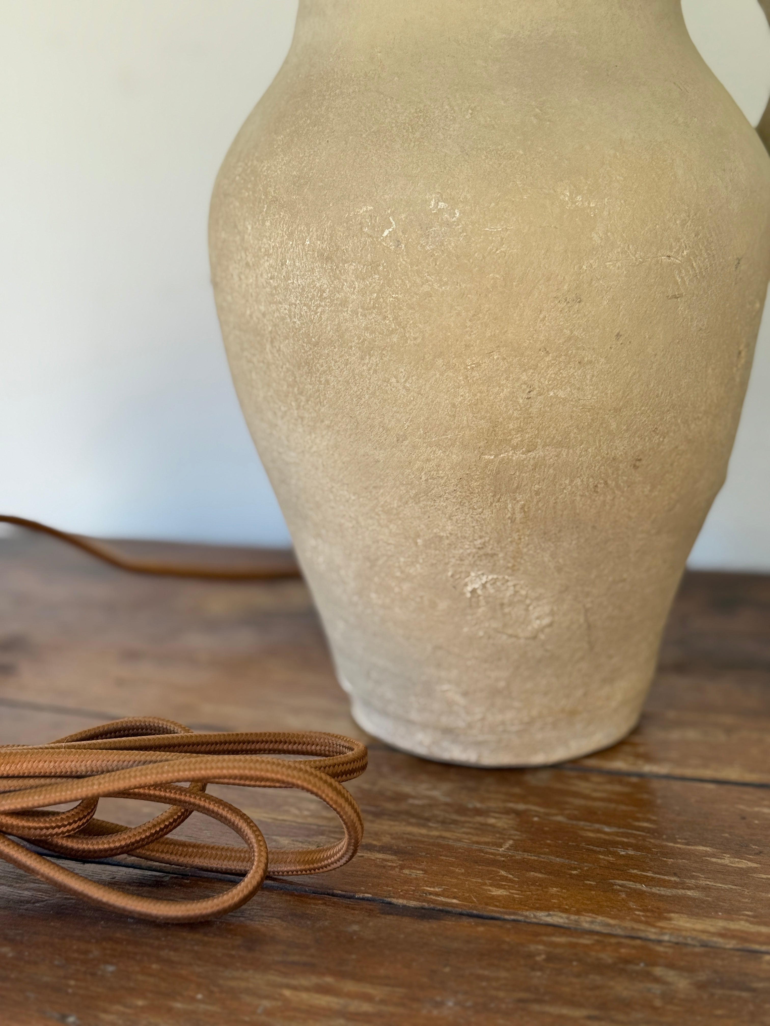 Antique Single-Handled Pot Lamp Base