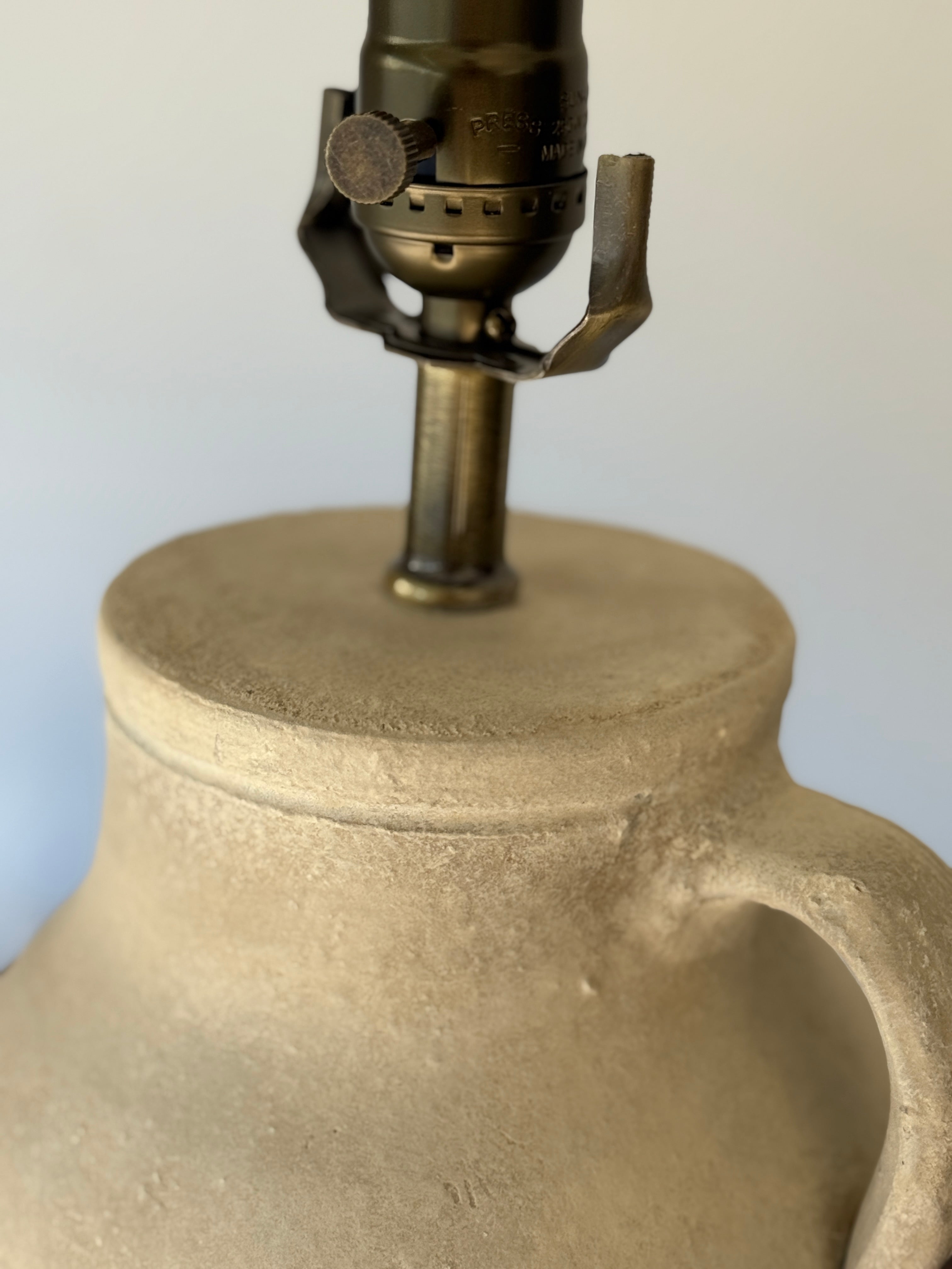 Antique Single-Handled Pot Lamp Base