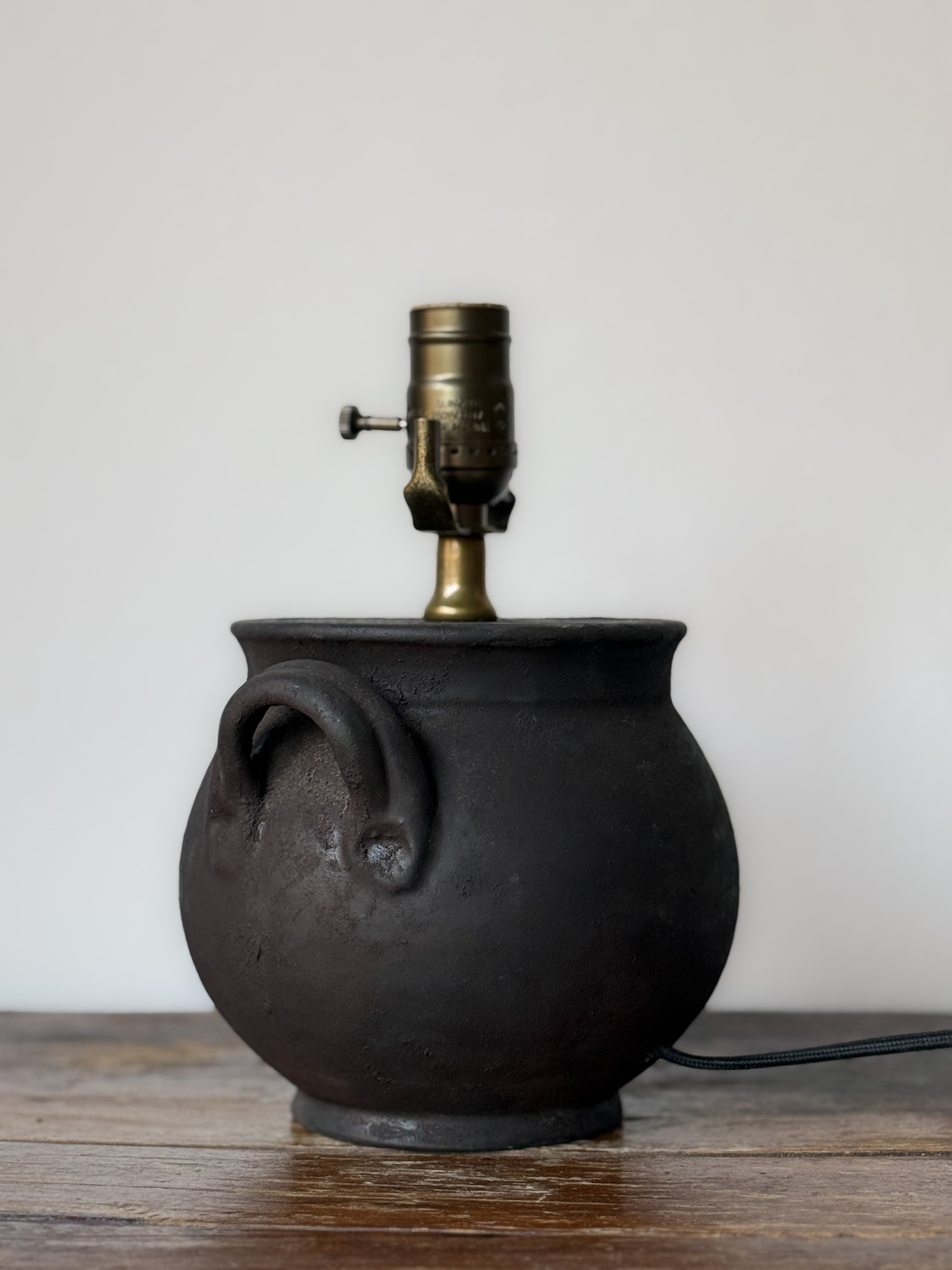 Vintage Double-Handled Pot Lamp Base