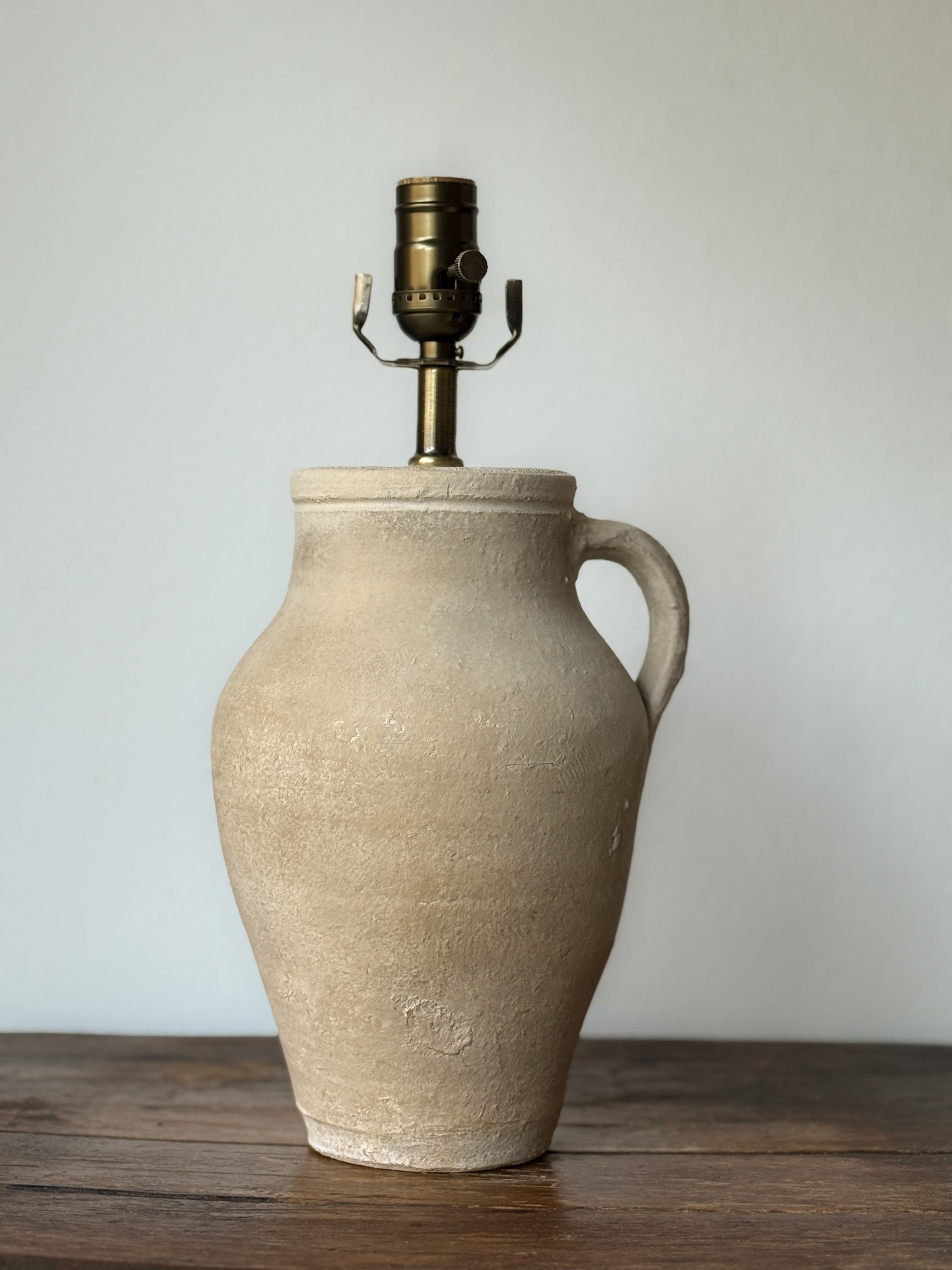 Antique Single-Handled Pot Lamp Base