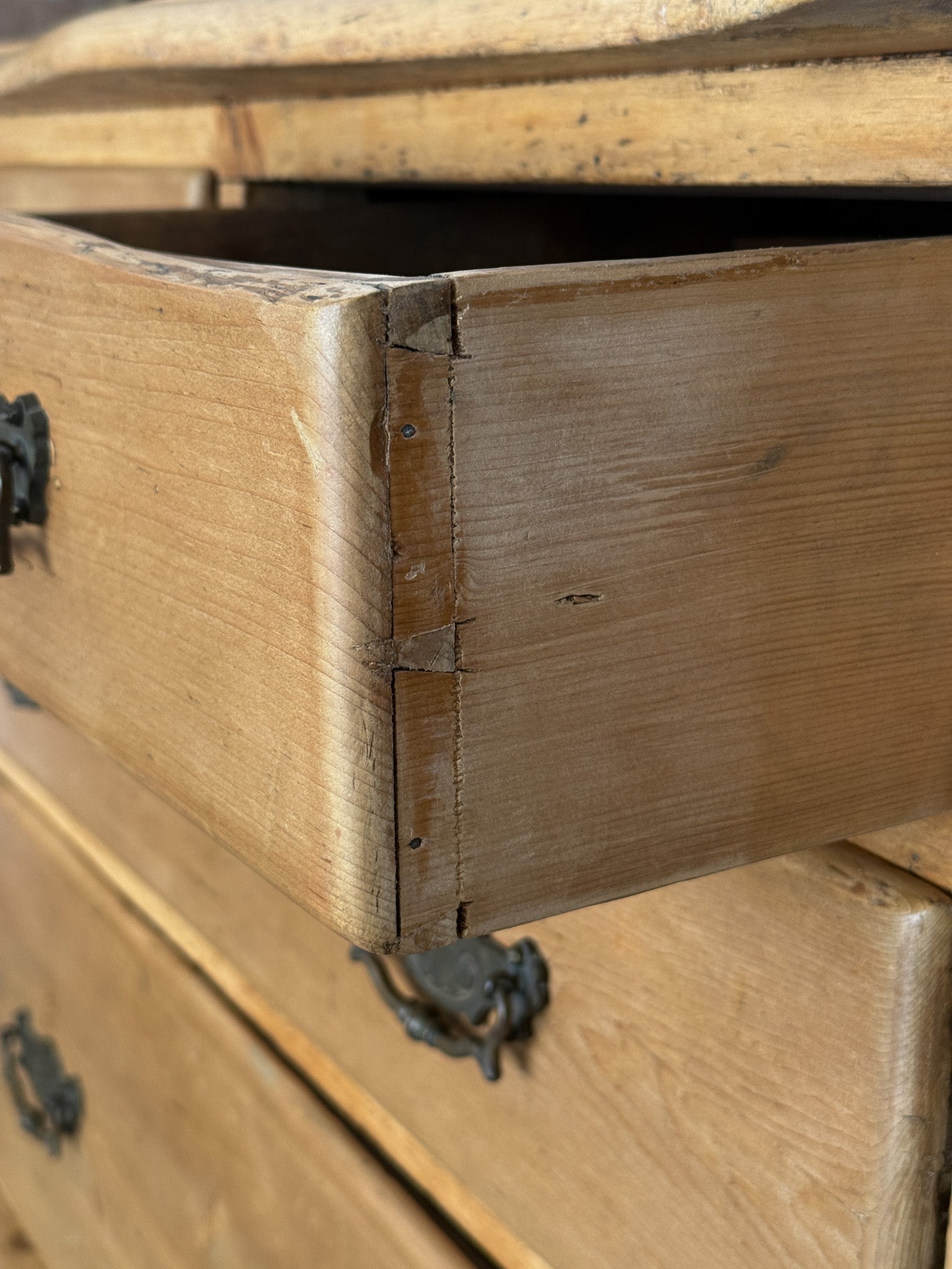 Antique Pine Demilune Sideboard/Dresser