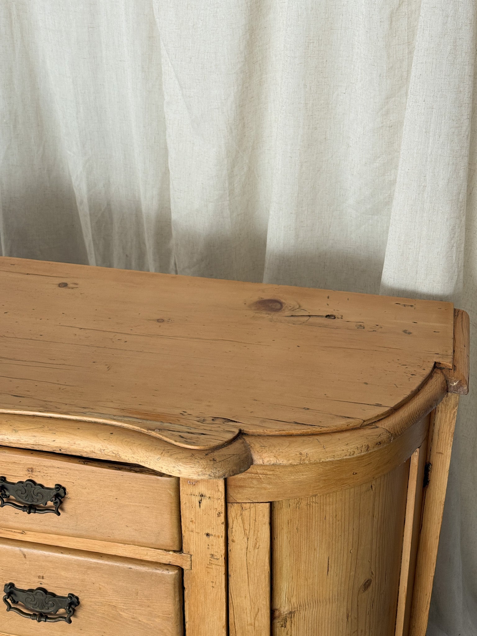 Antique Pine Demilune Sideboard/Dresser
