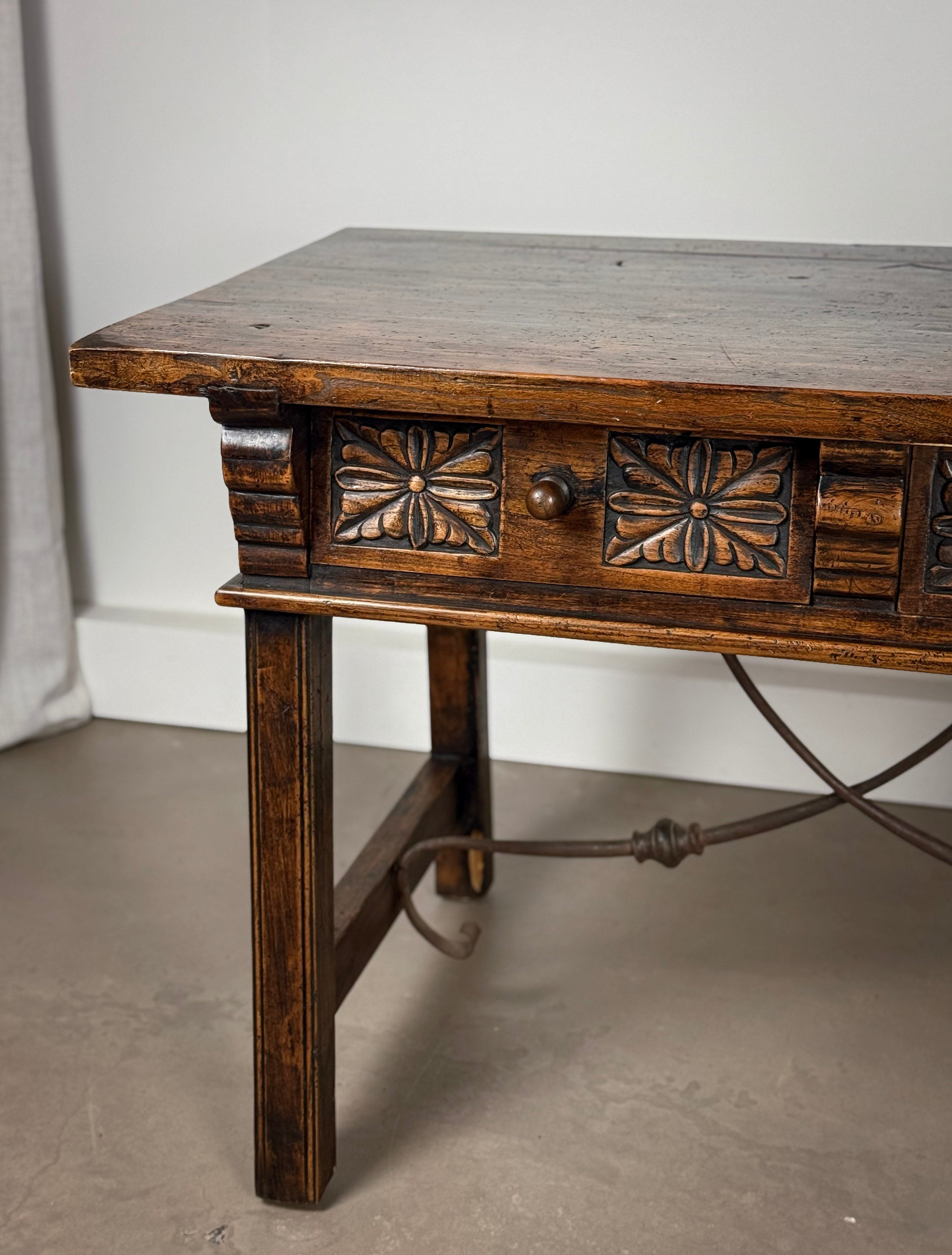 Antique Spanish Elm Writing Desk