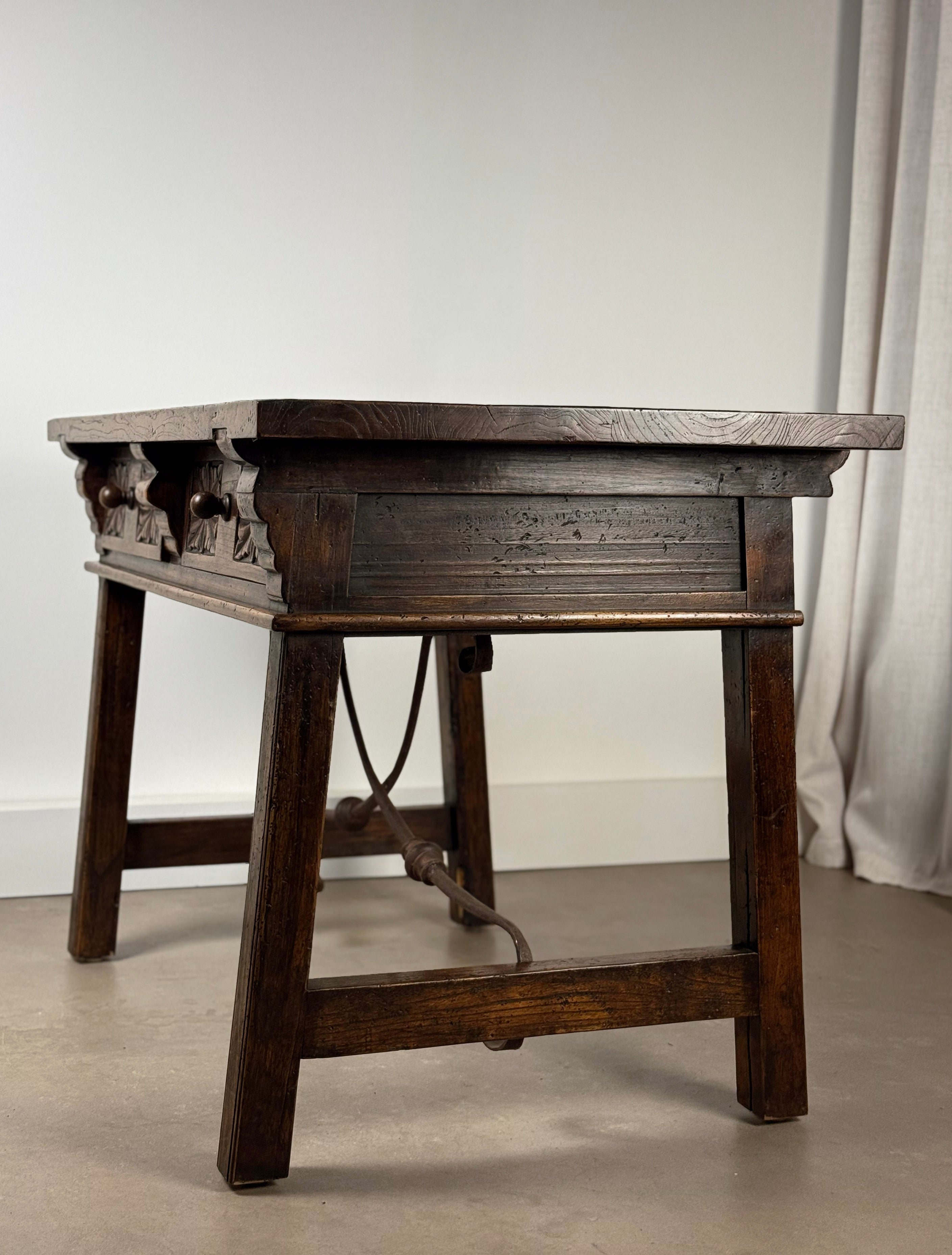 Antique Spanish Elm Writing Desk