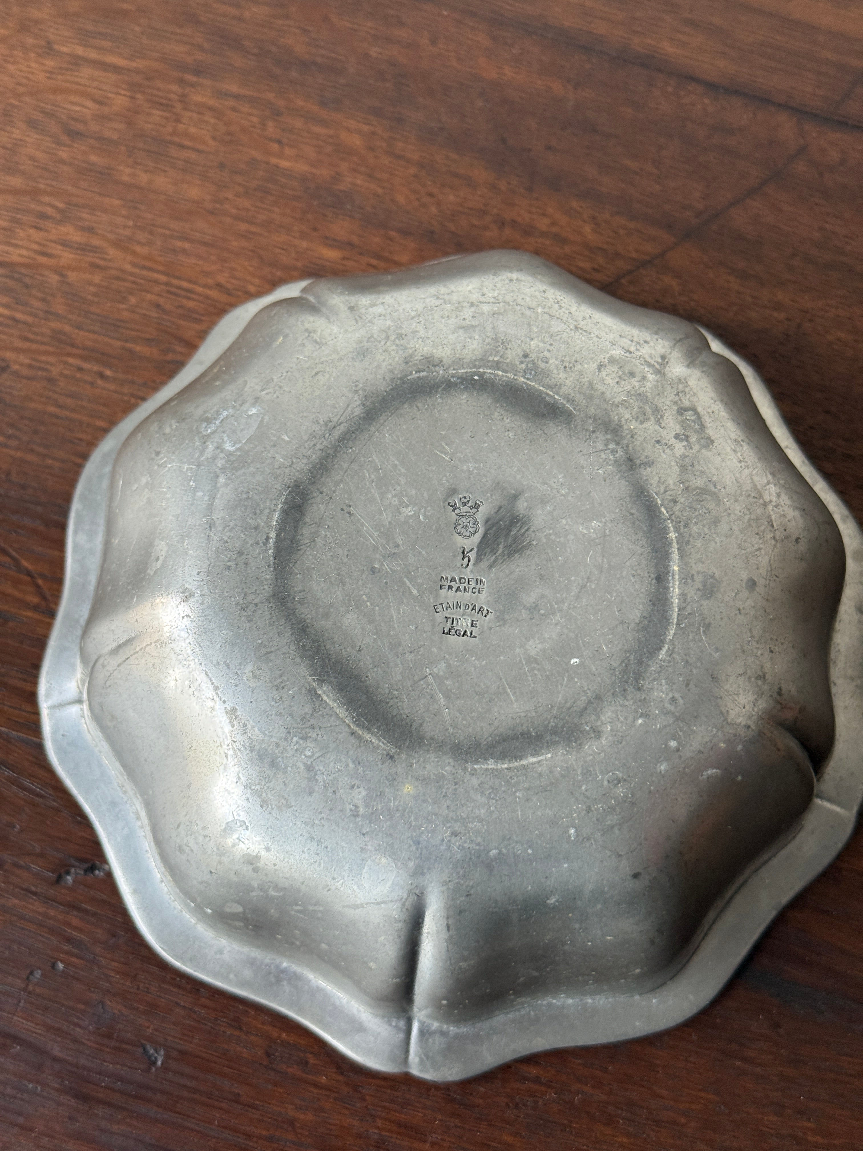 Antique French Pewter Bowl