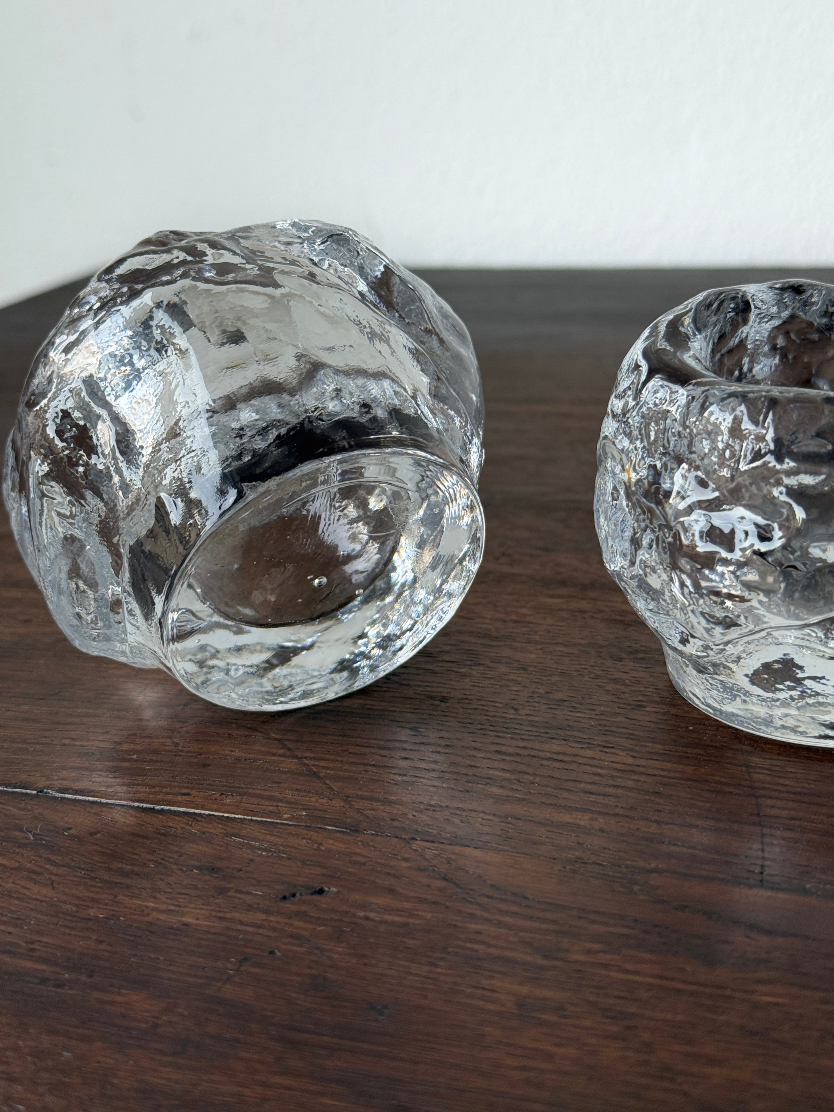 Vintage Swedish Snowball Candle or Match Stick Holders (set)