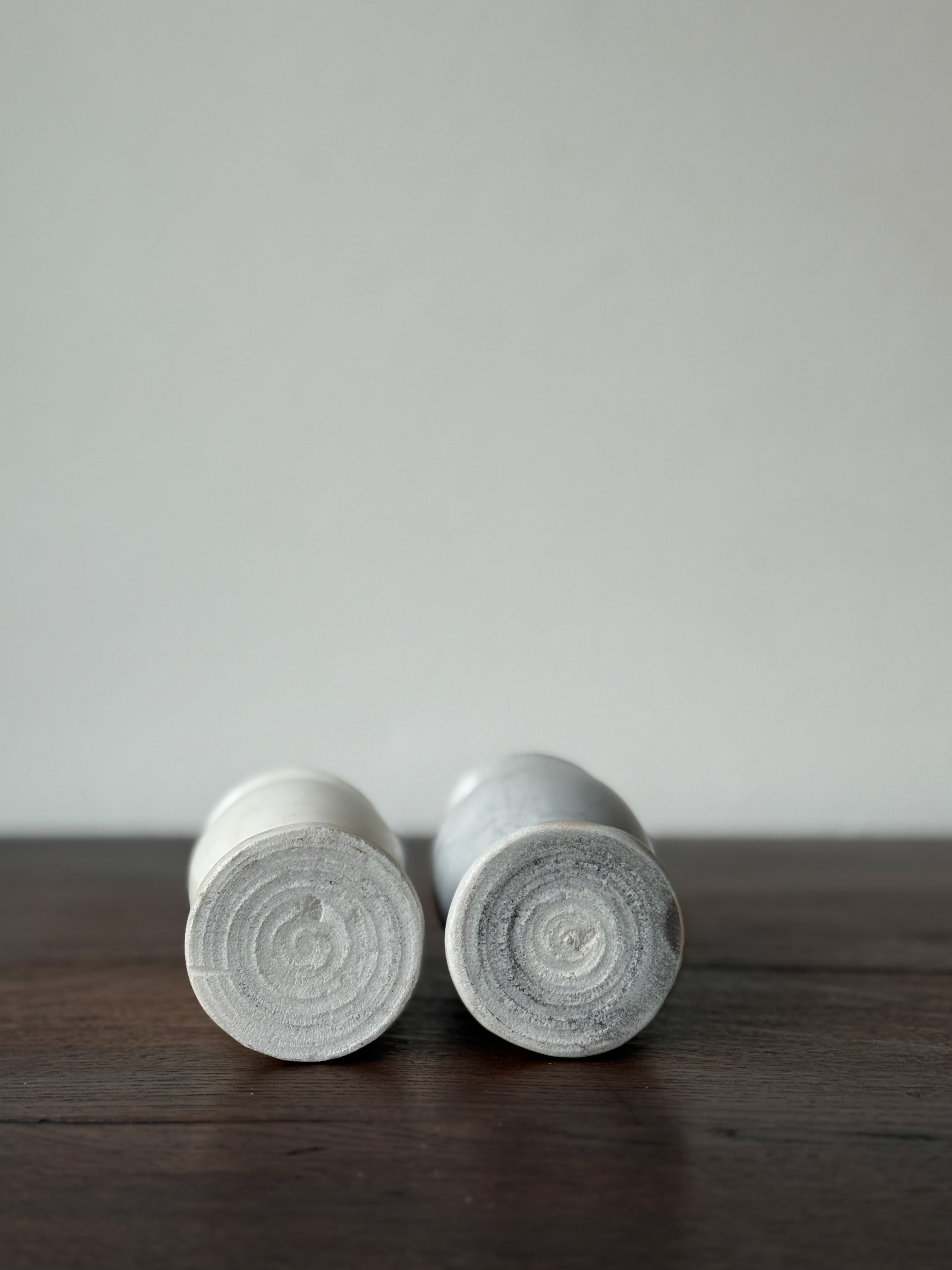 Vintage Marble Pillar Candle Holders (set)