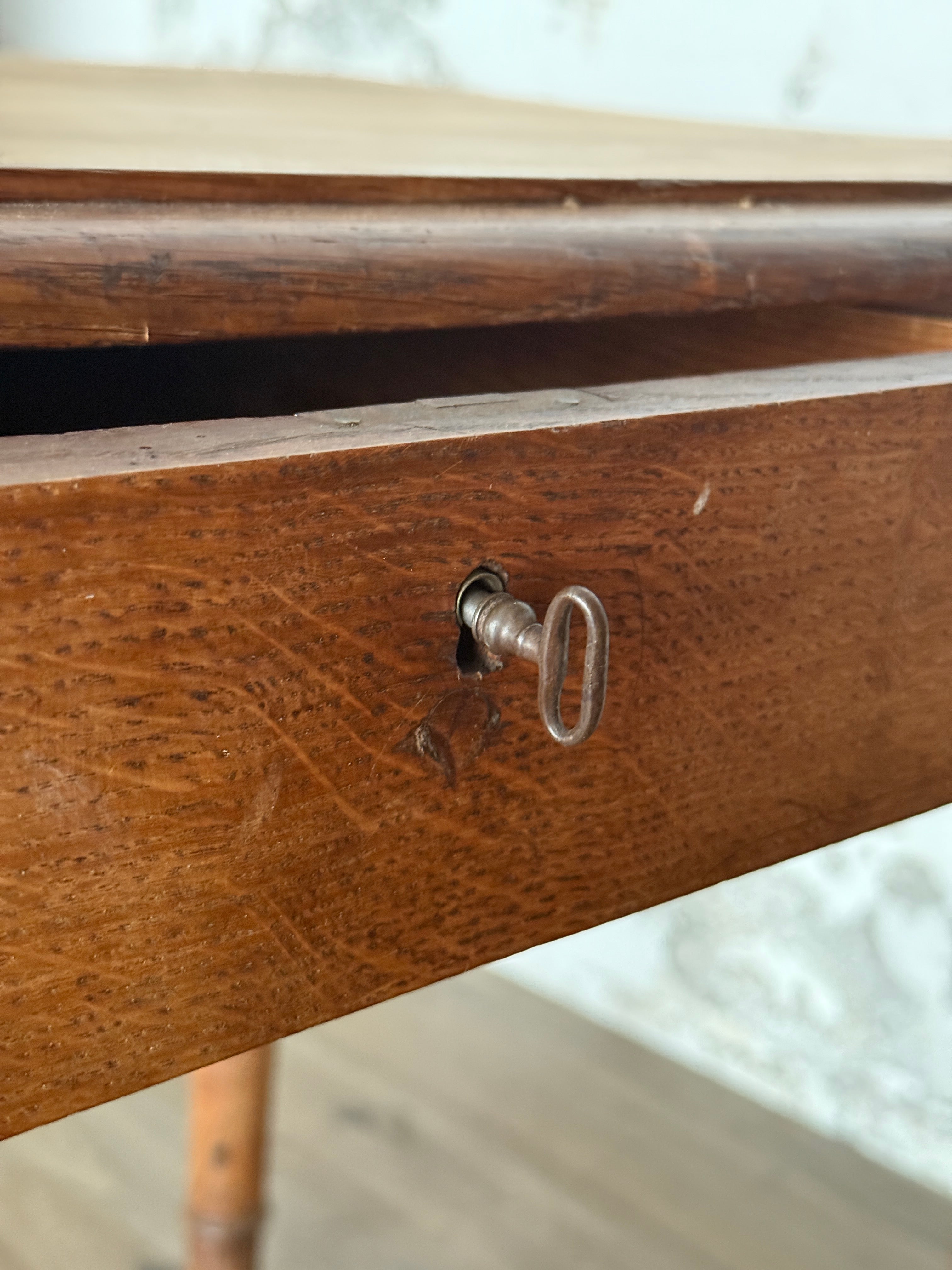 Antique French Chestnut Table/Desk