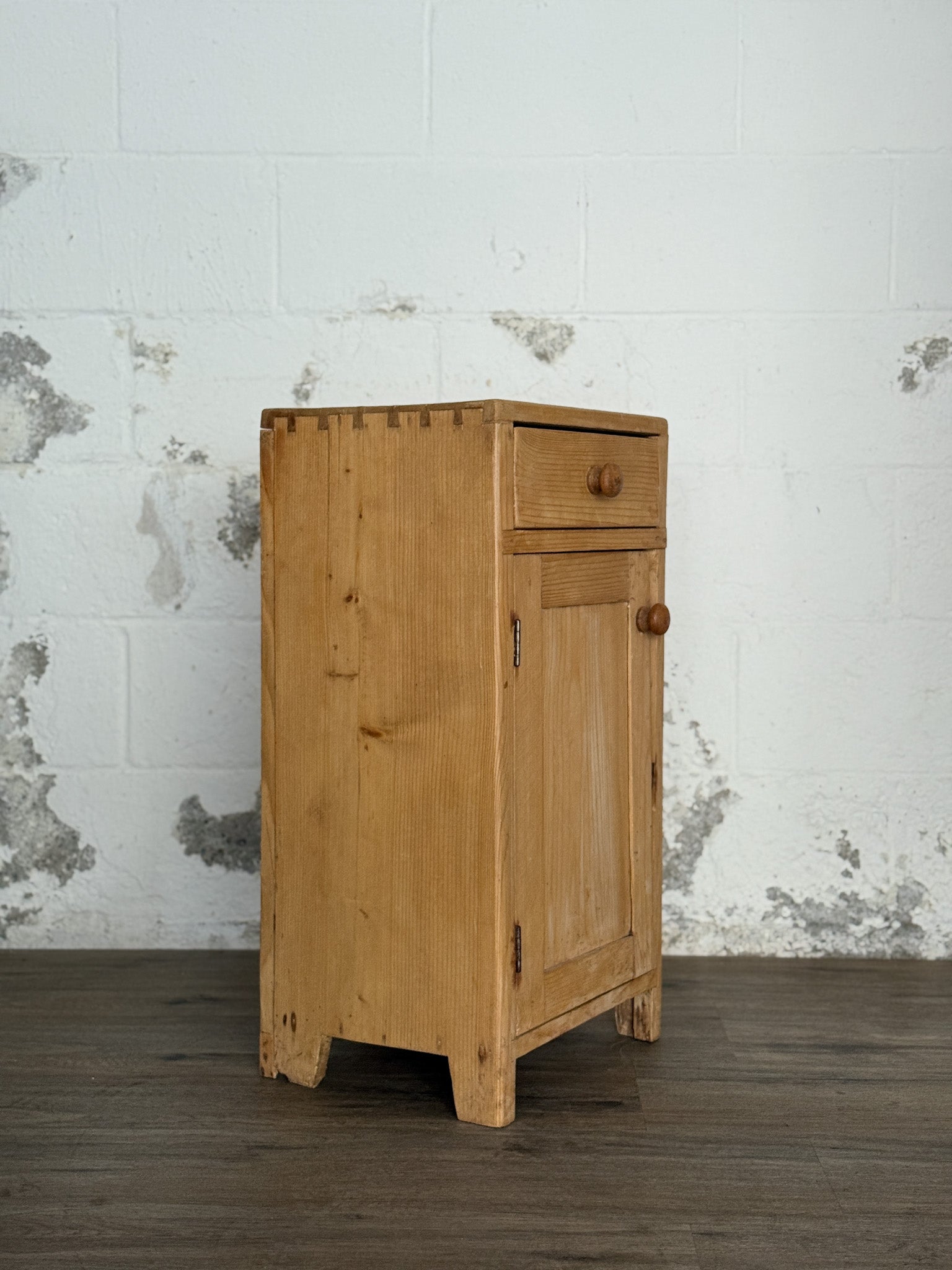Antique Scrubbed Pine Cabinet/Nightstand