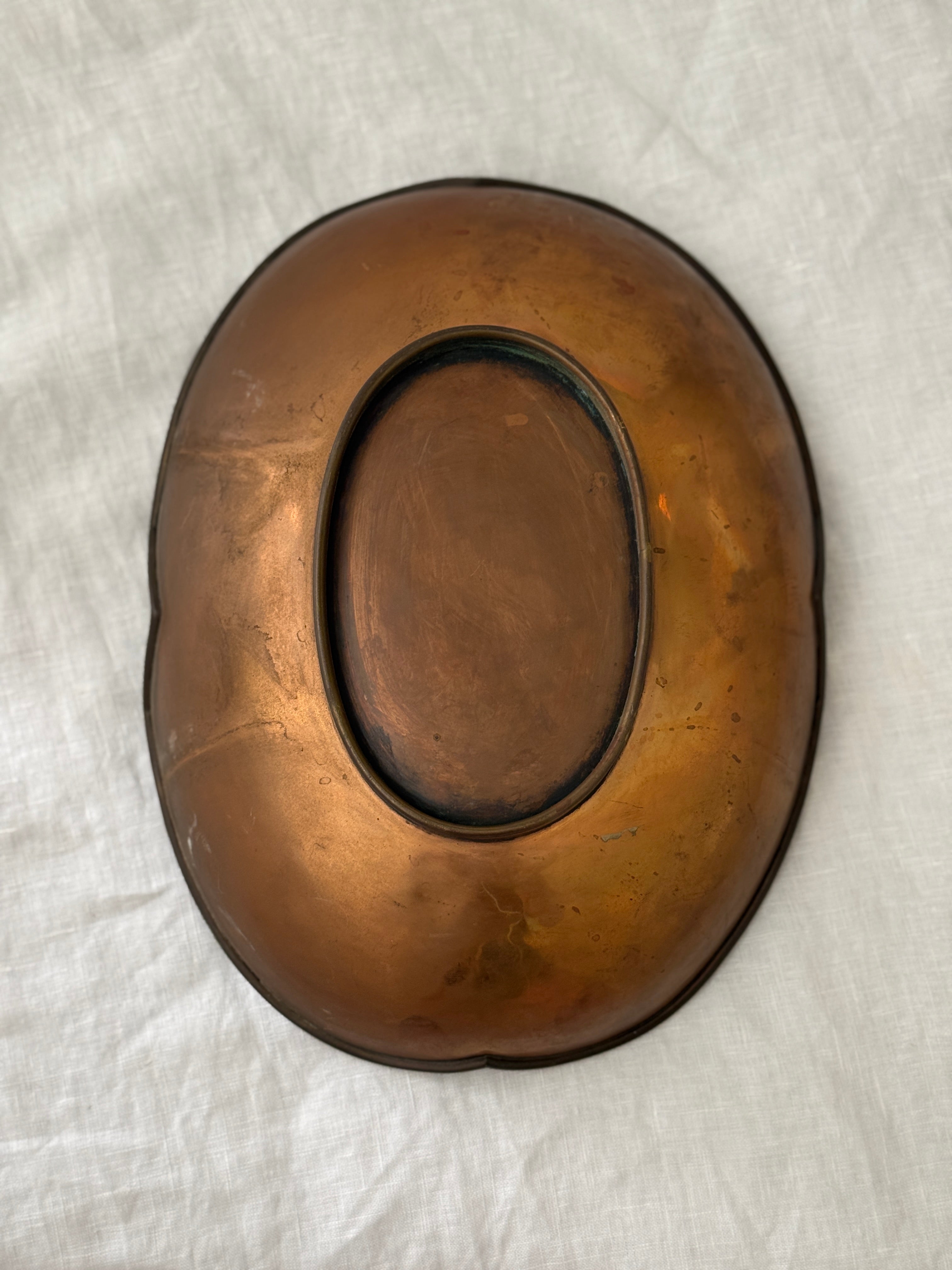 Vintage Copper Petal Bowl