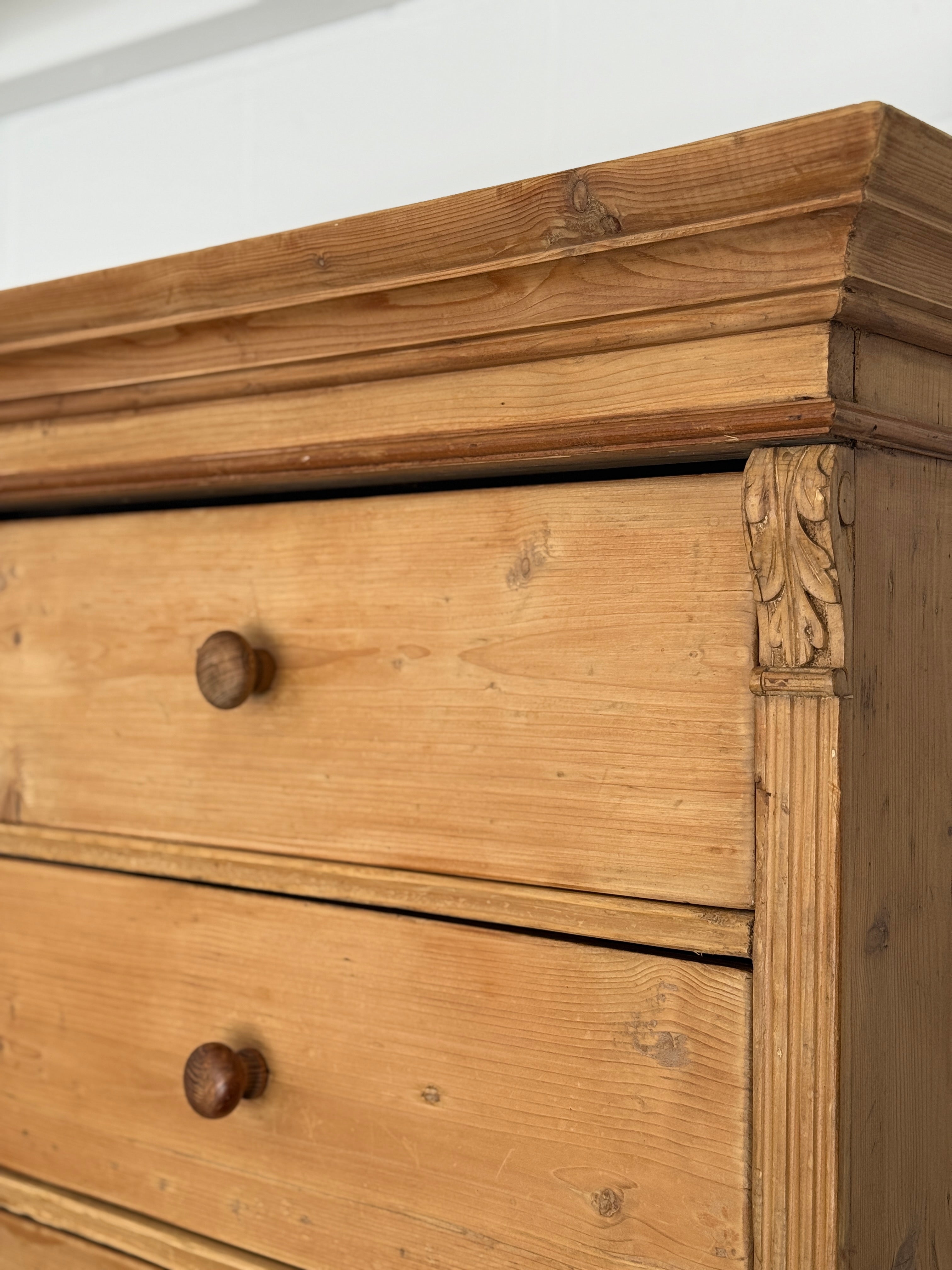 Large Antique Pine Chest of Drawers