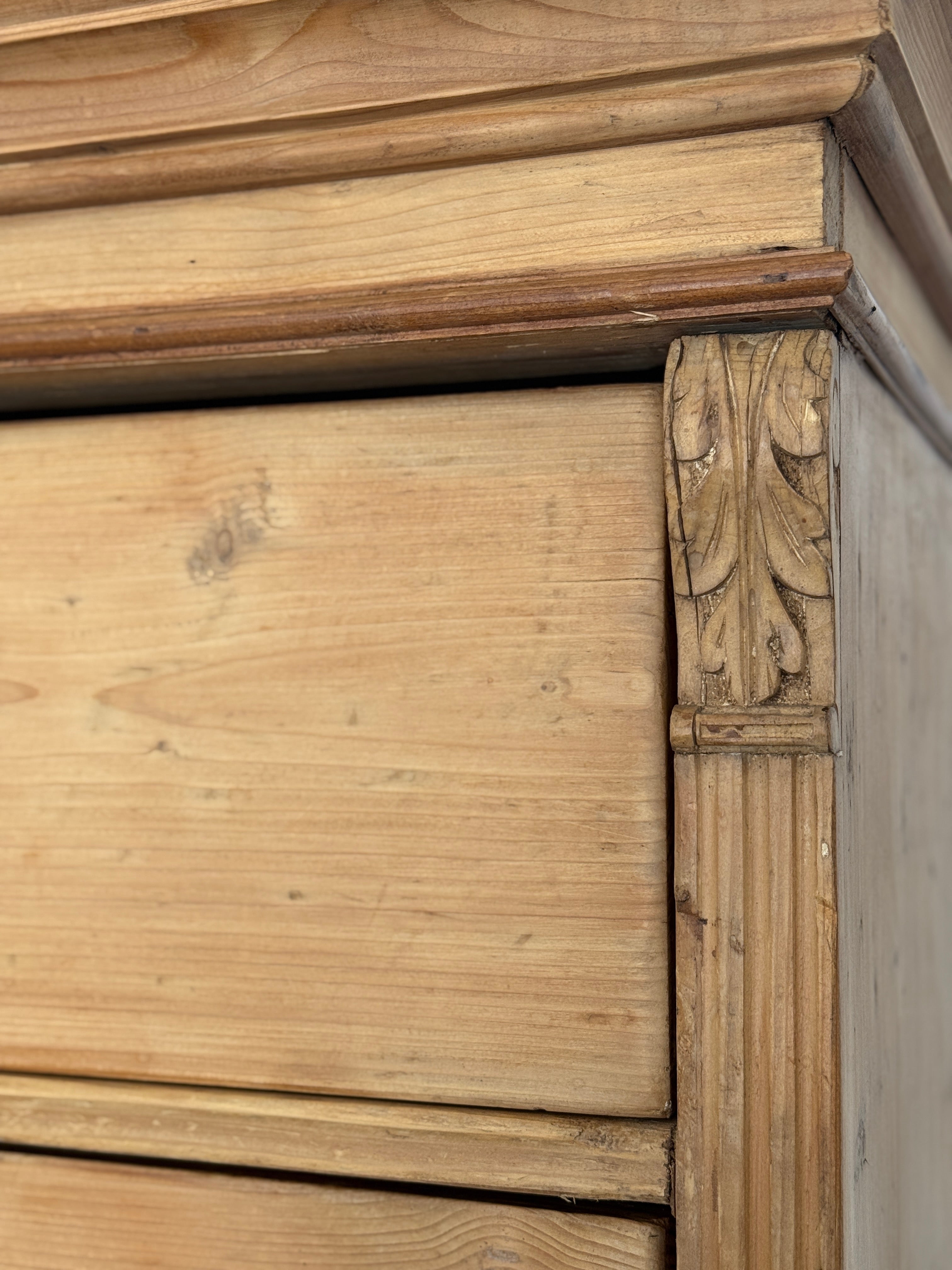Large Antique Pine Chest of Drawers