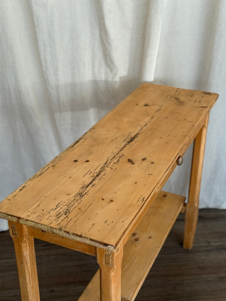 Antique Pine Console Table