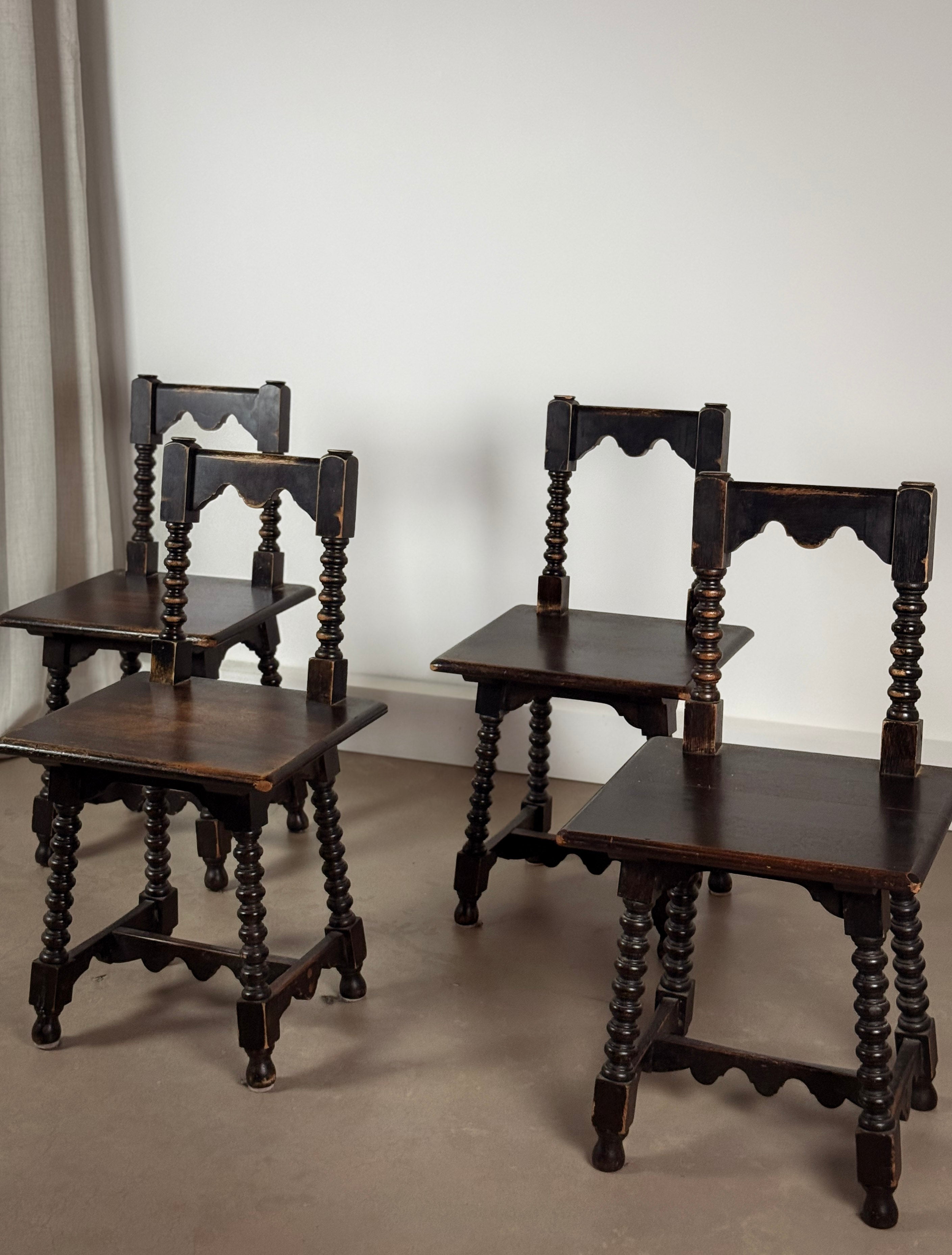 Vintage Spanish Style Chairs (set of 4)