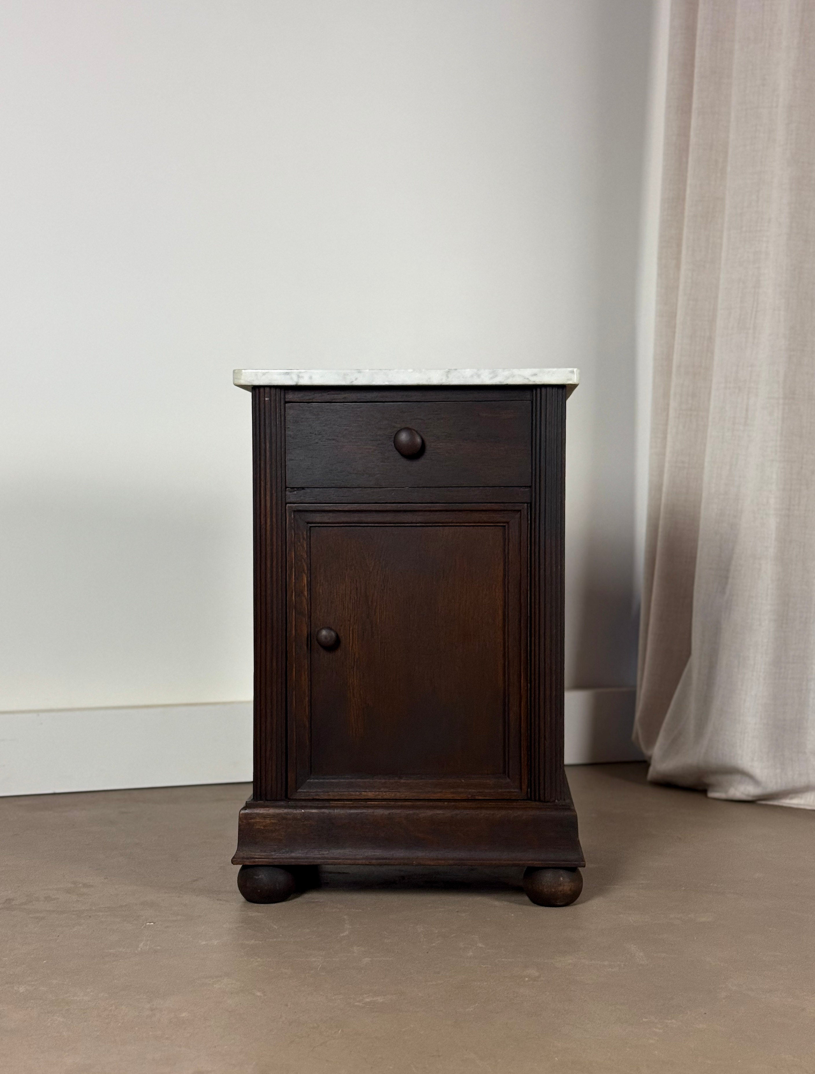 Antique Nightstands with Marble Top
