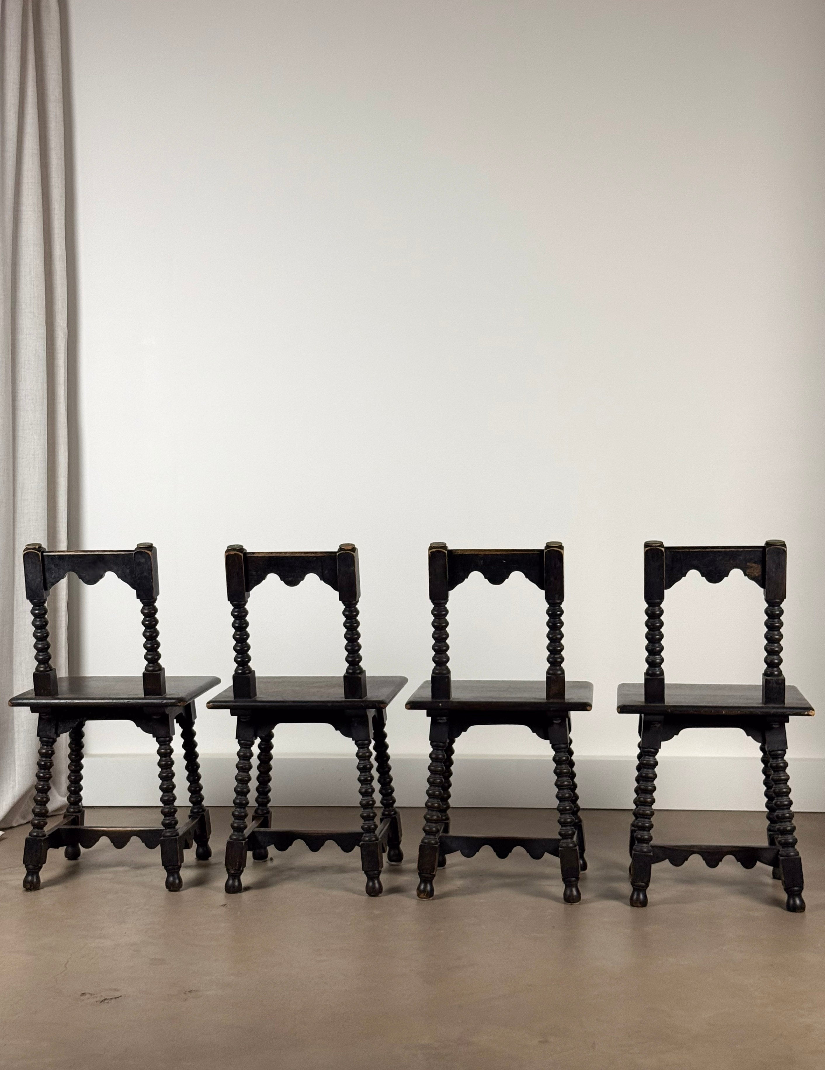 Vintage Spanish Style Chairs (set of 4)
