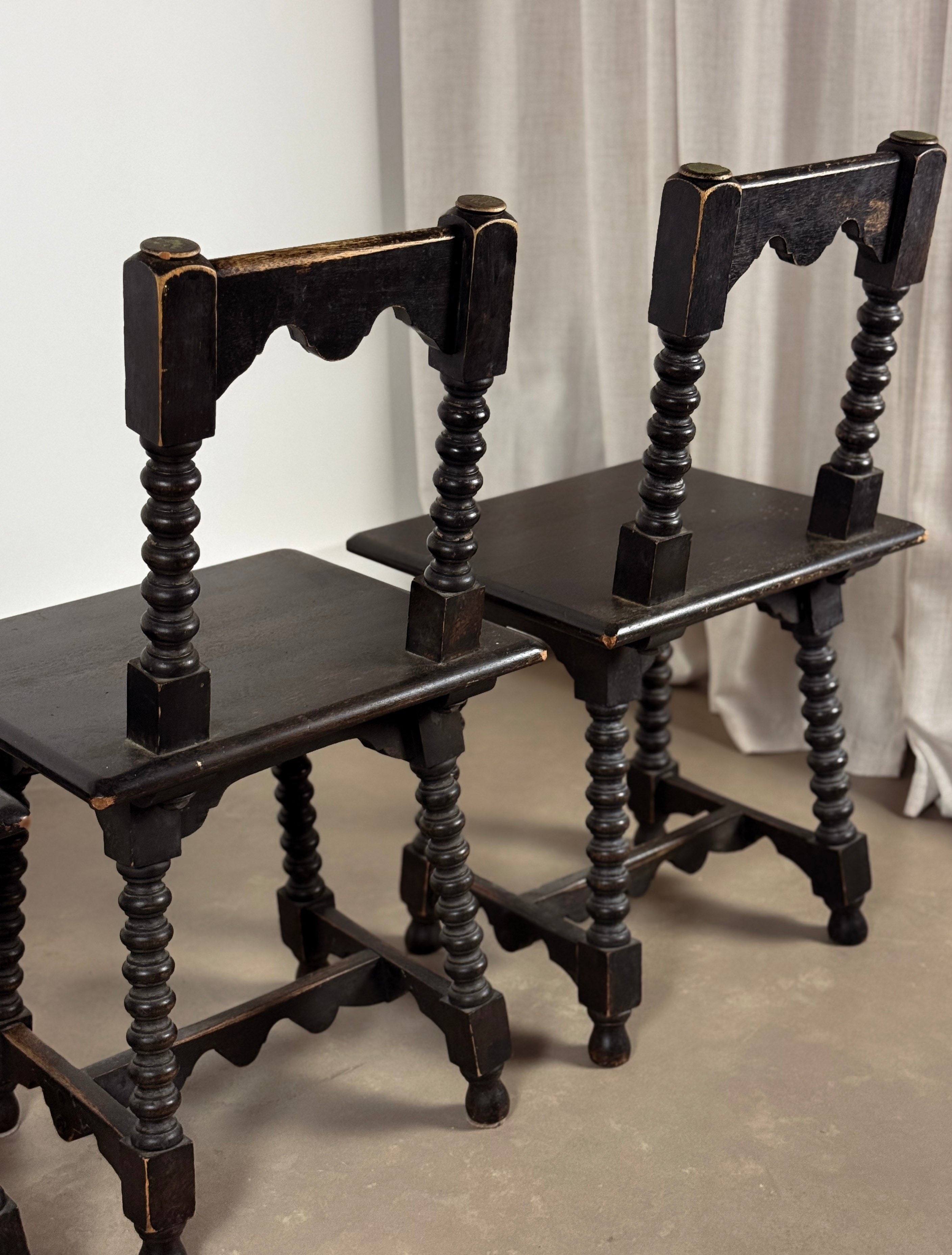 Vintage Spanish Style Chairs (set of 4)