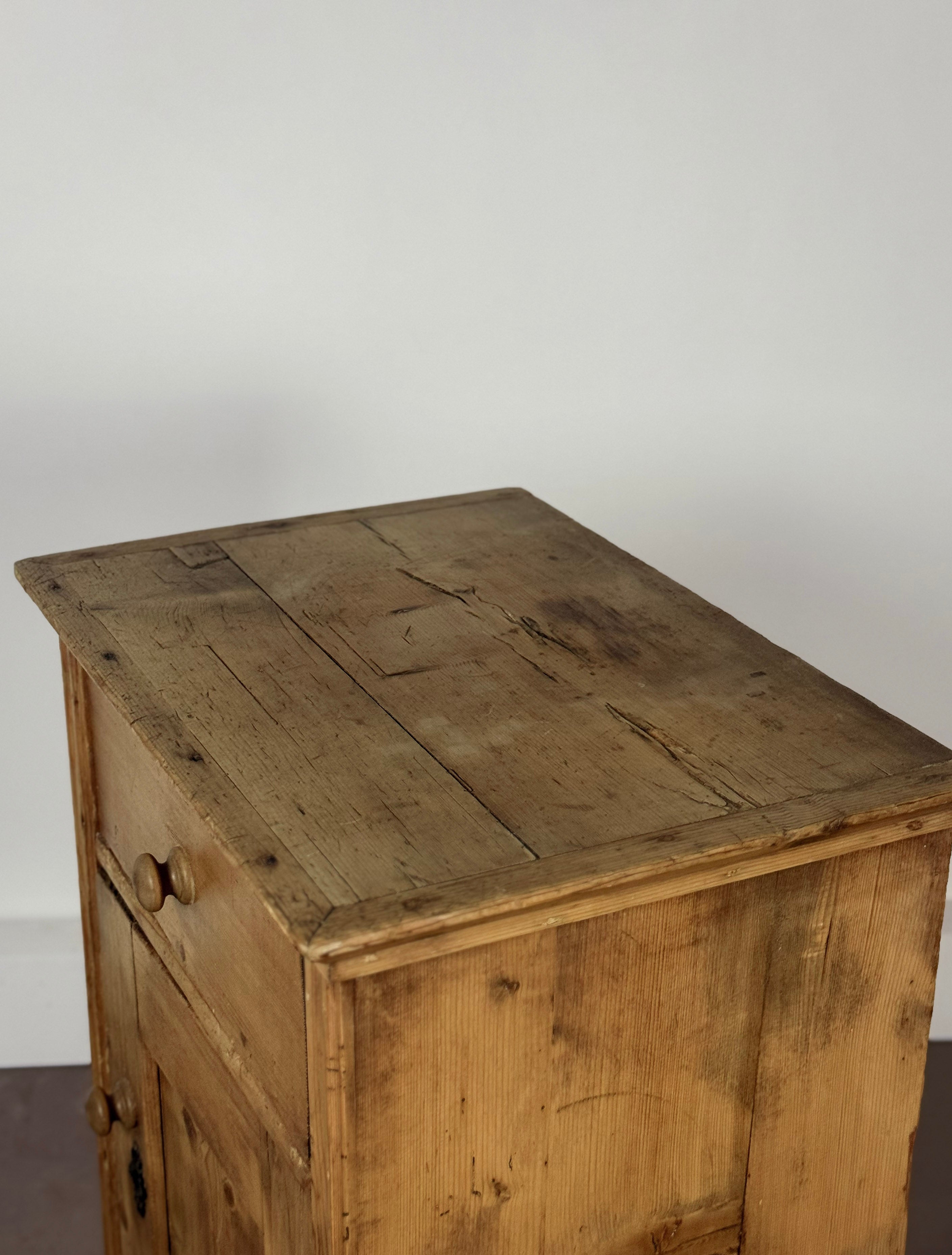 Antique European Pine Wash Stand Cabinet