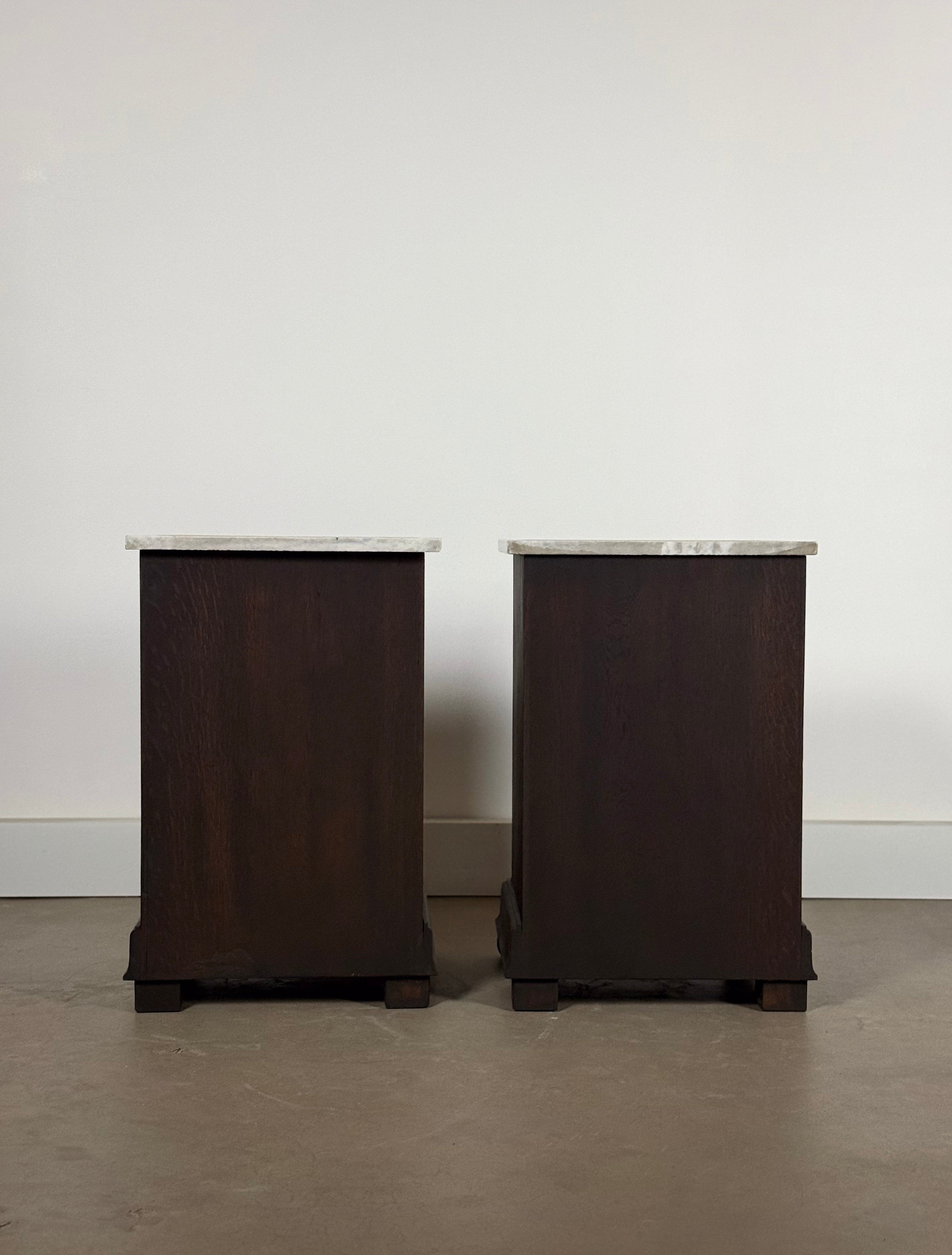 Antique Nightstands with Marble Top