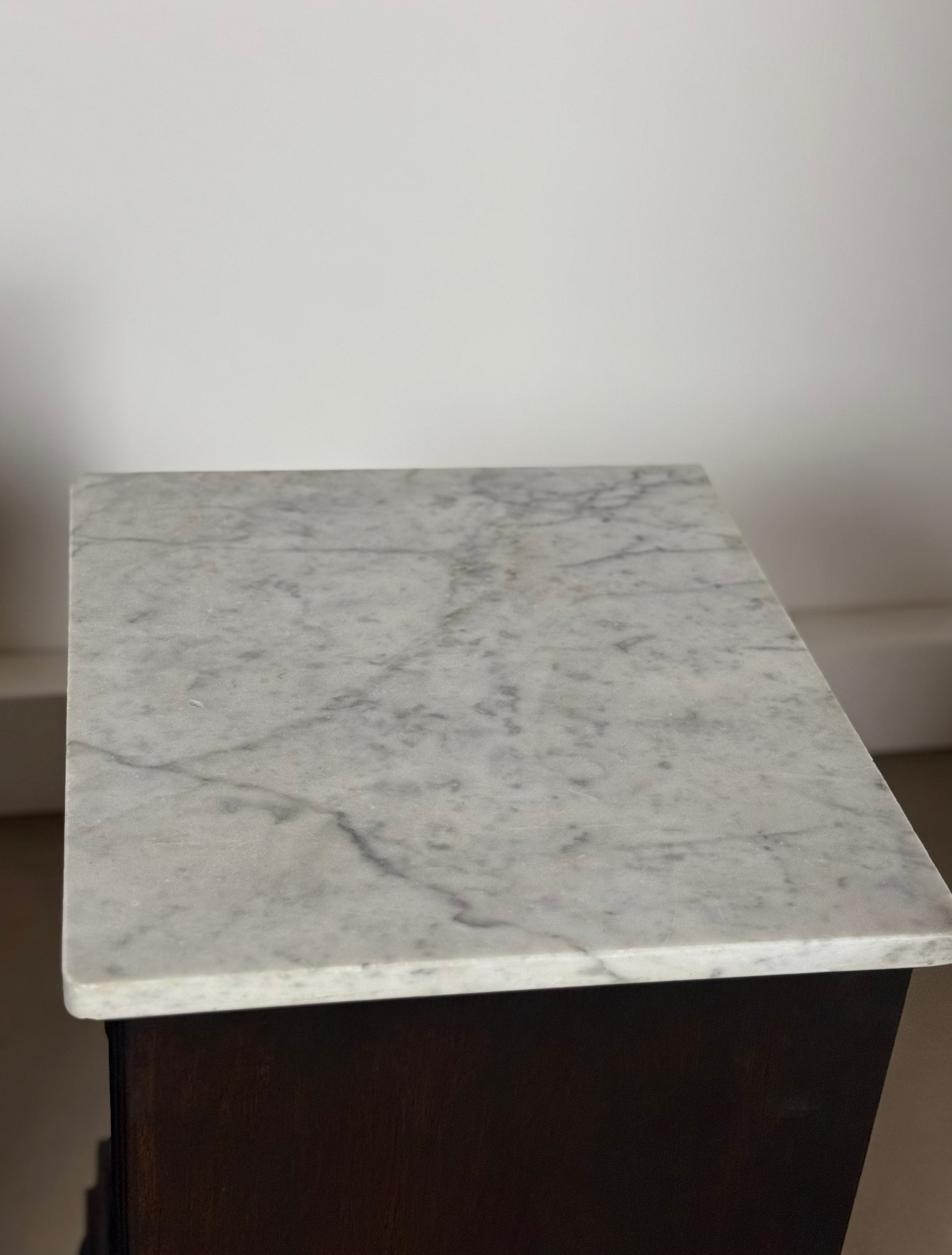 Antique Nightstands with Marble Top