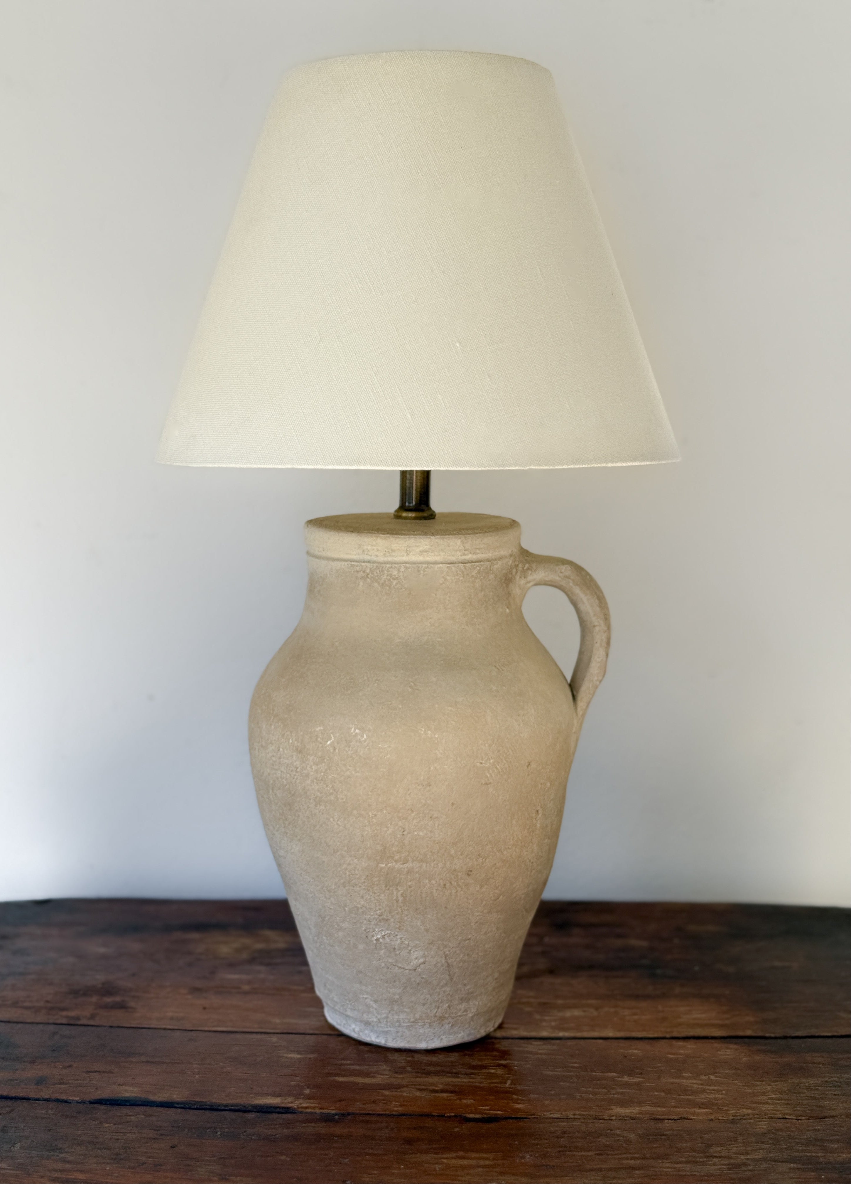 Antique Single-Handled Pot Lamp Base