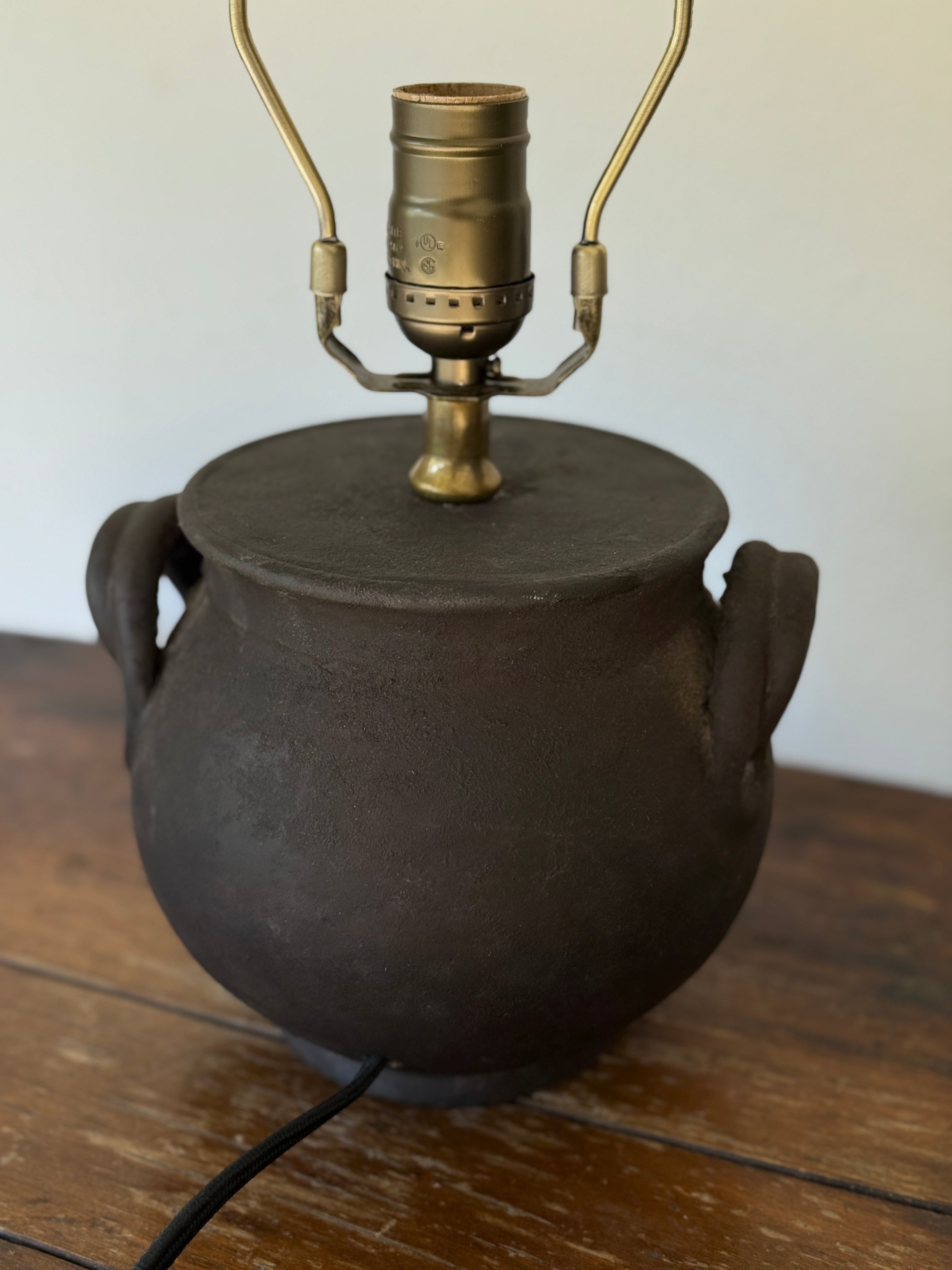 Vintage Double-Handled Pot Lamp Base