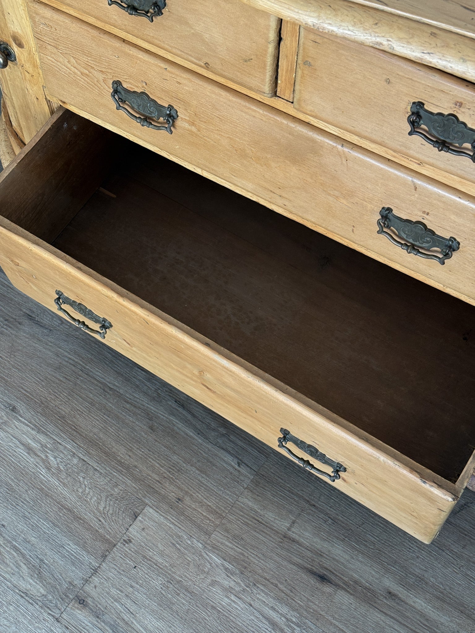 Antique Pine Demilune Sideboard/Dresser