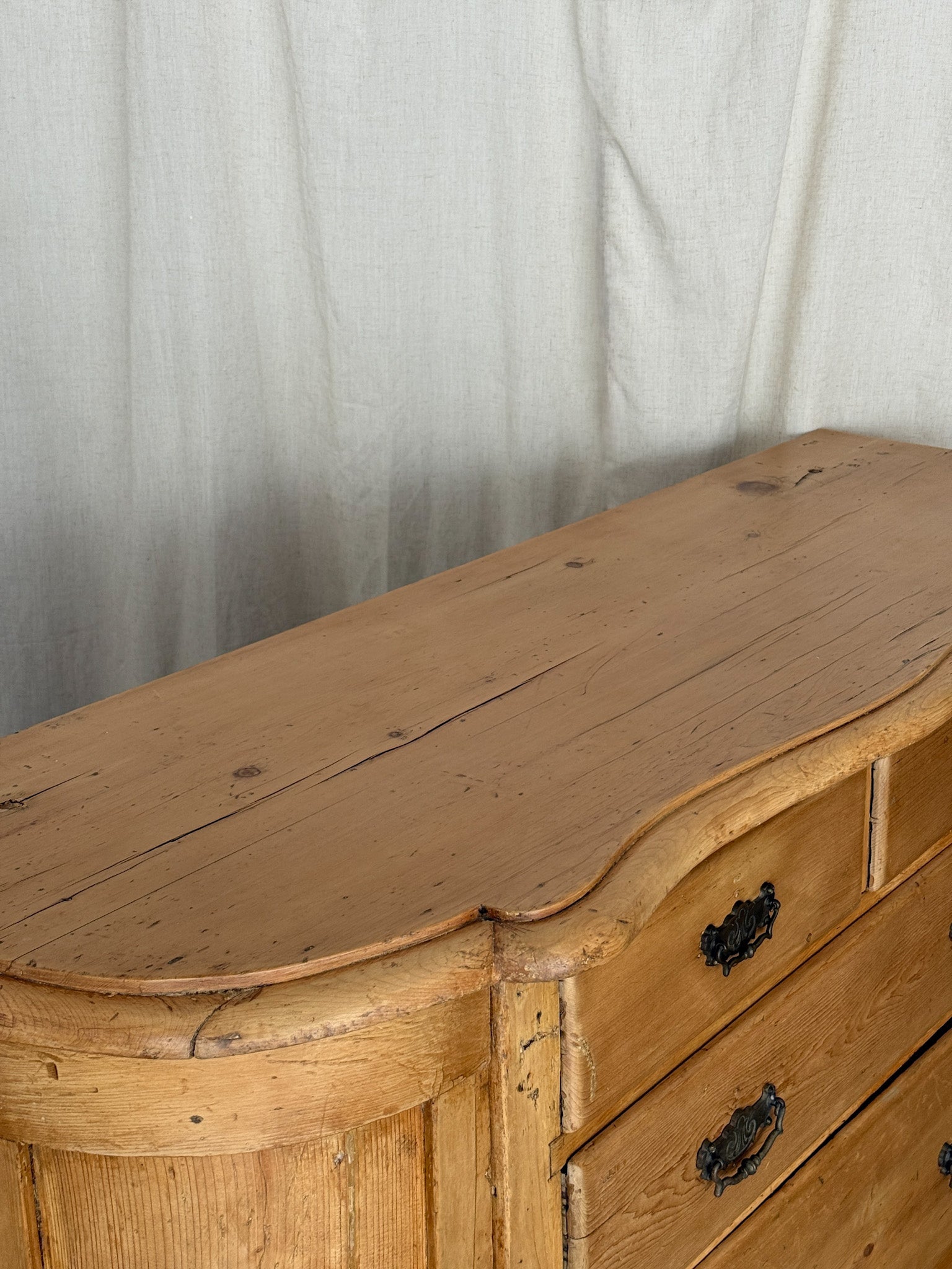Antique Pine Demilune Sideboard/Dresser