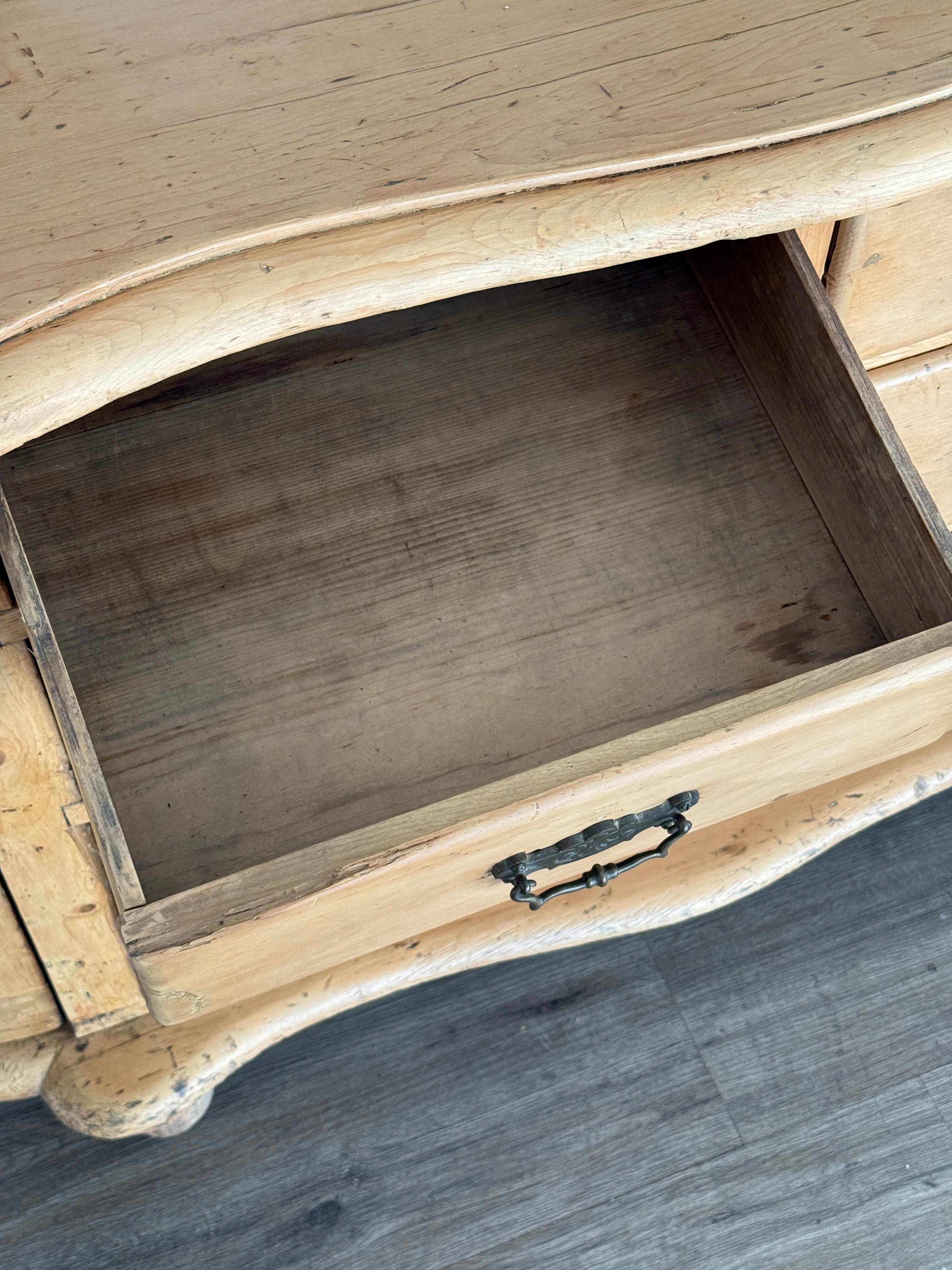 Antique Pine Demilune Sideboard/Dresser