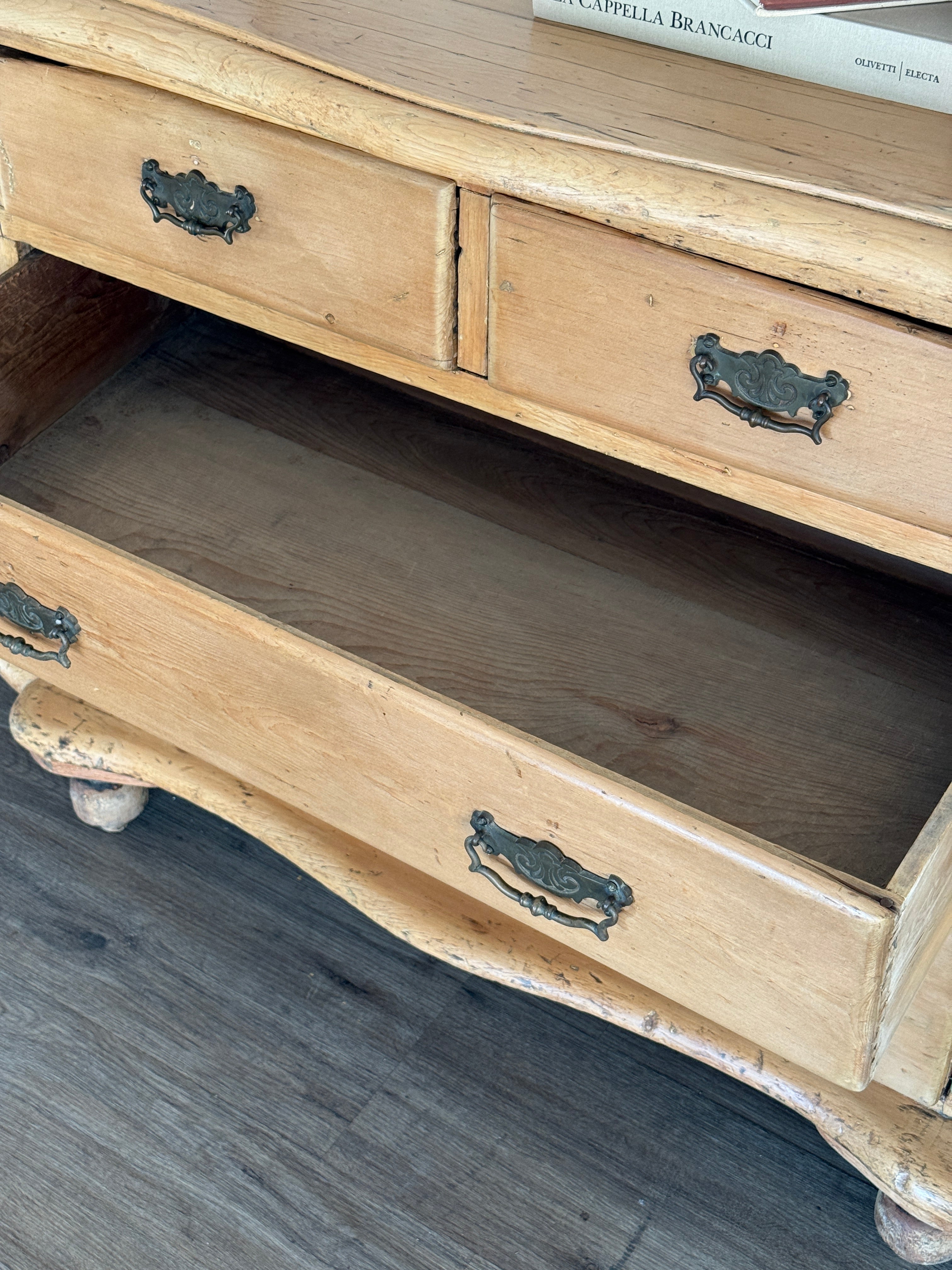 Antique Pine Demilune Sideboard/Dresser