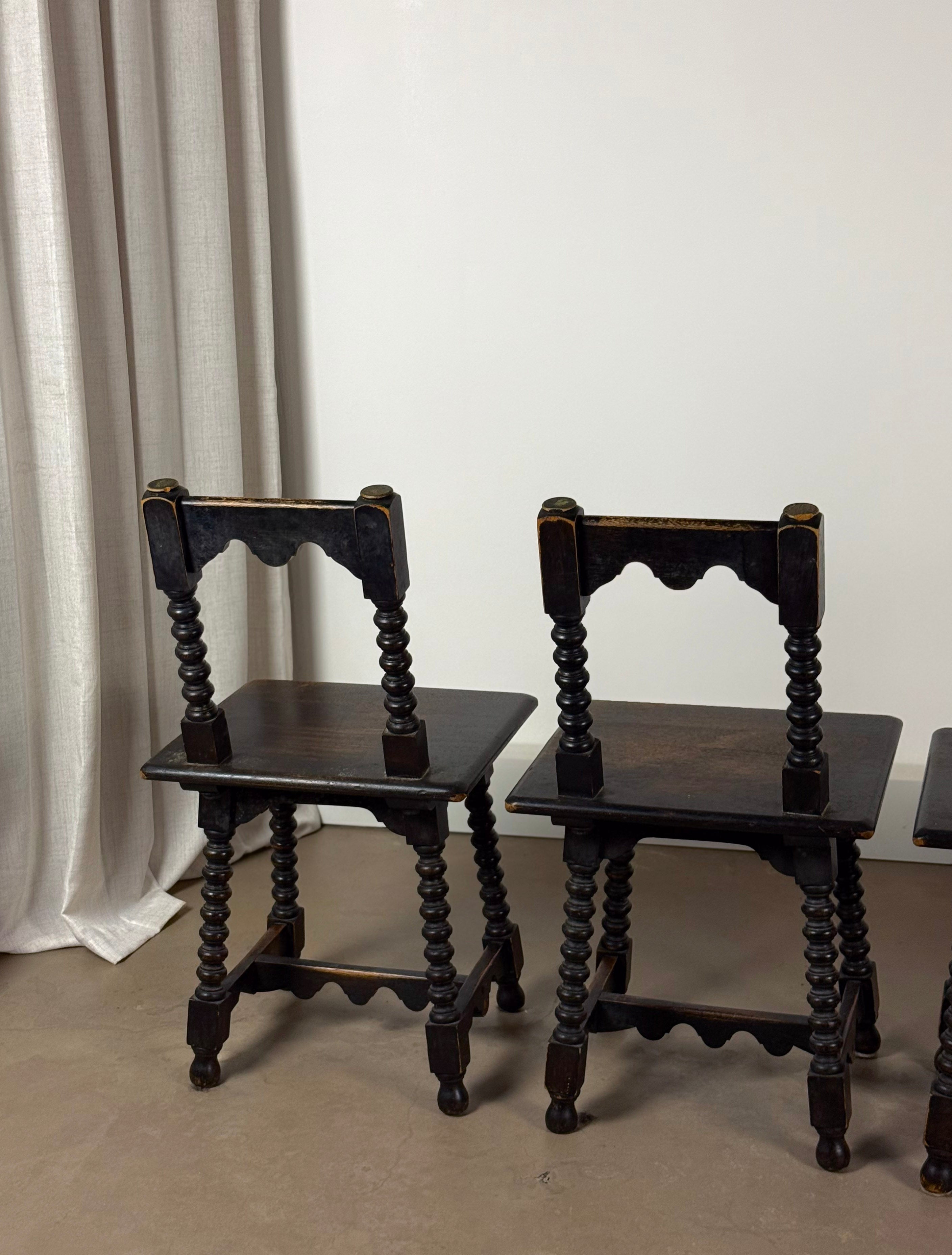 Vintage Spanish Style Chairs (set of 4)