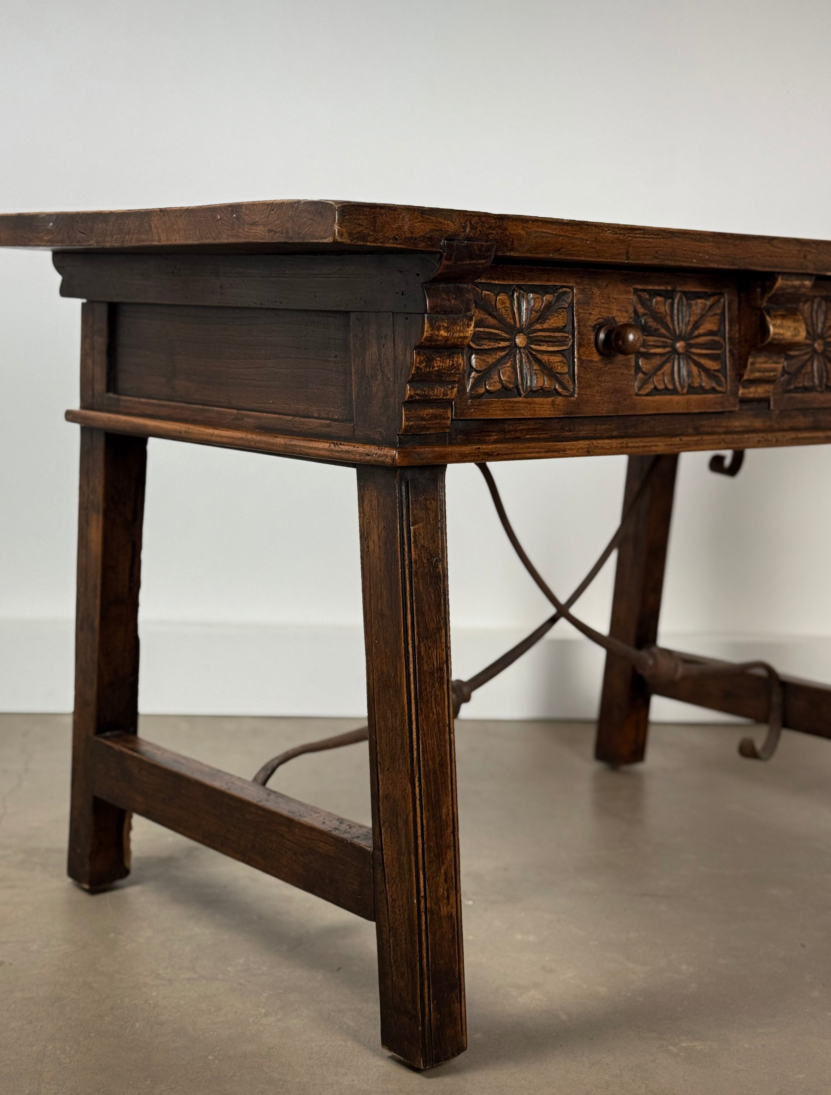 Antique Spanish Elm Writing Desk