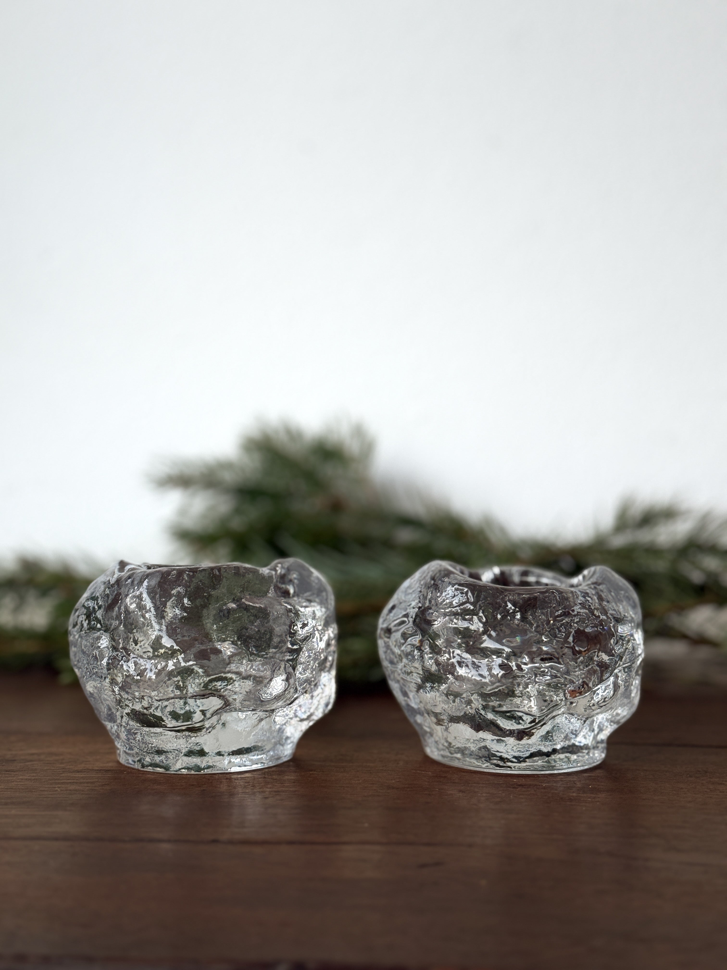 Vintage Swedish Snowball Candle or Match Stick Holders (set)