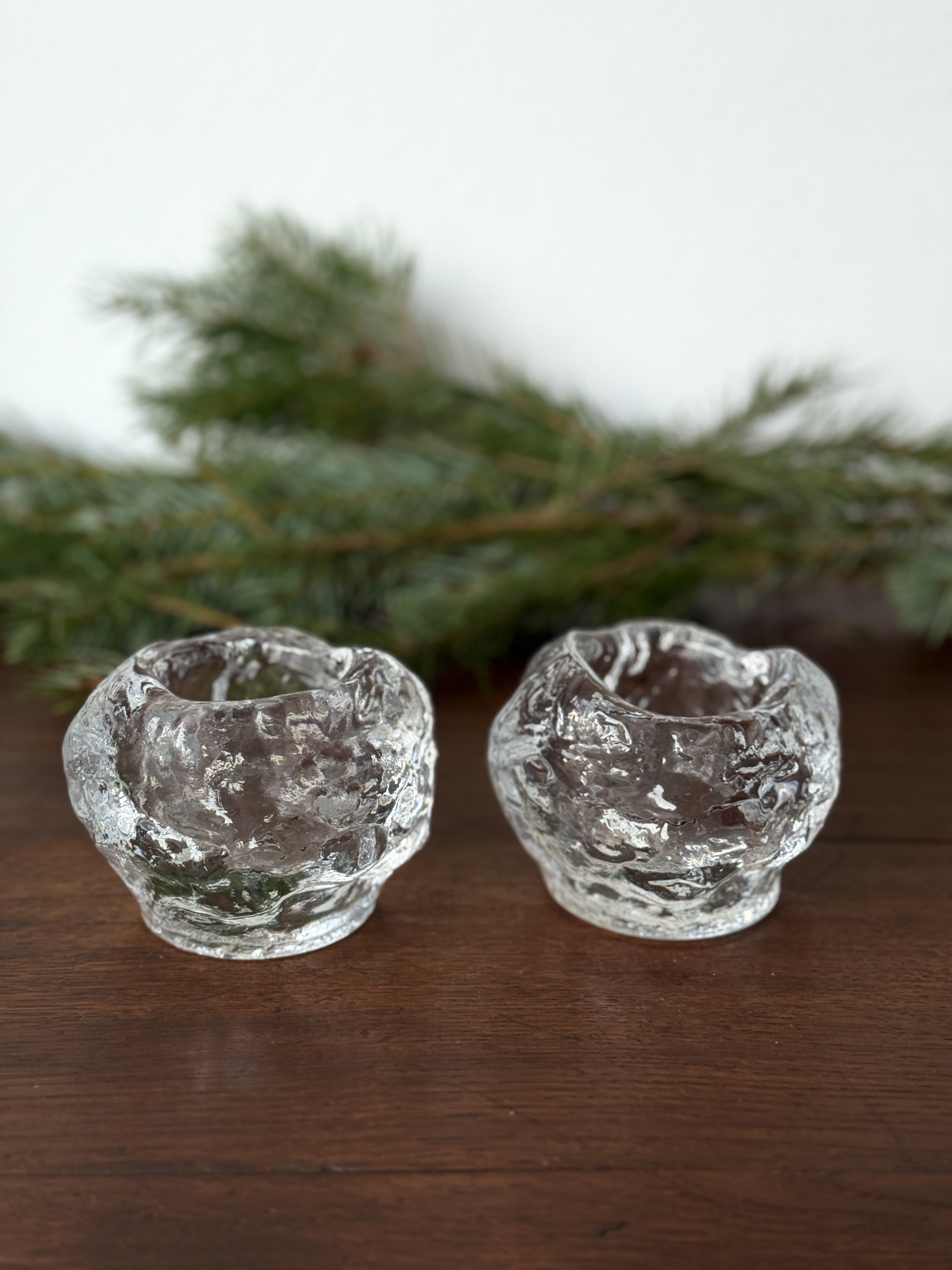 Vintage Swedish Snowball Candle or Match Stick Holders (set)
