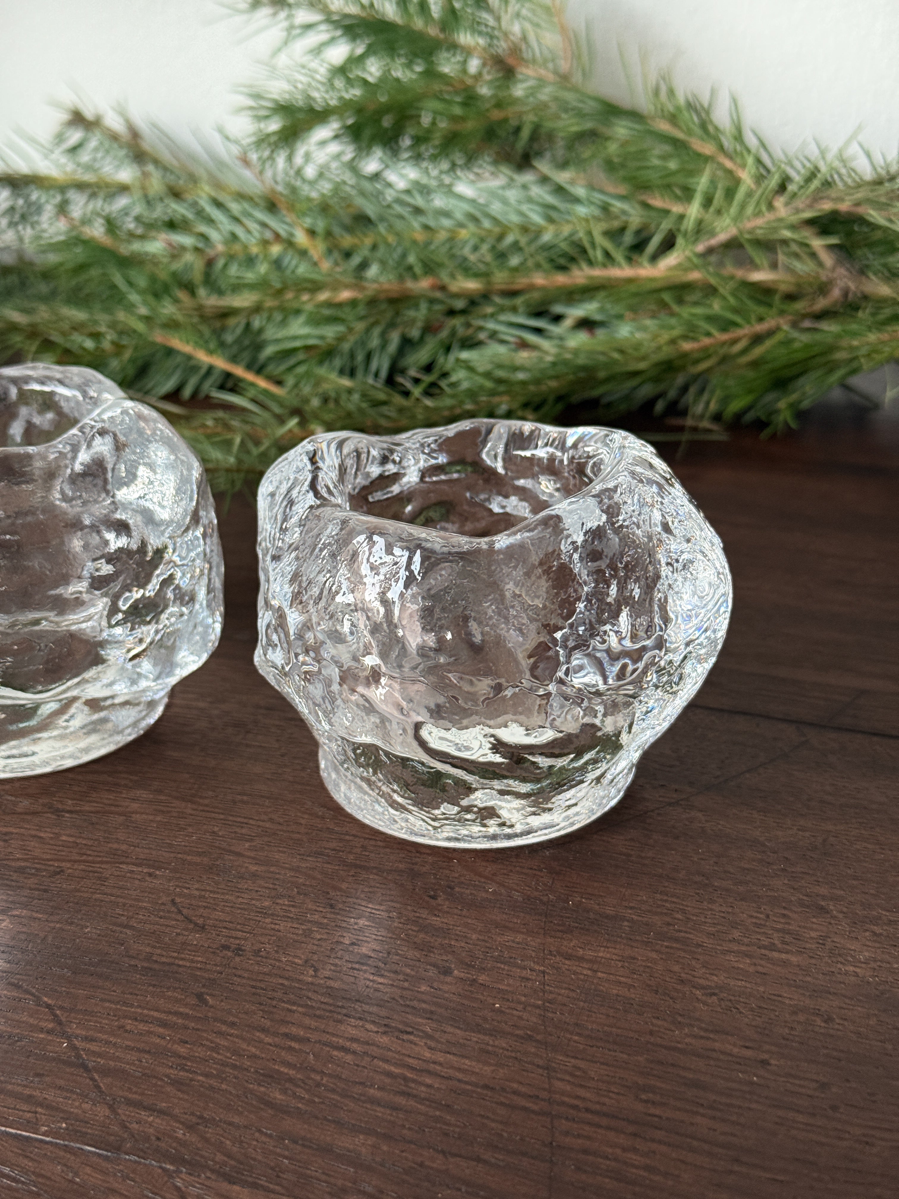 Vintage Swedish Snowball Candle or Match Stick Holders (set)