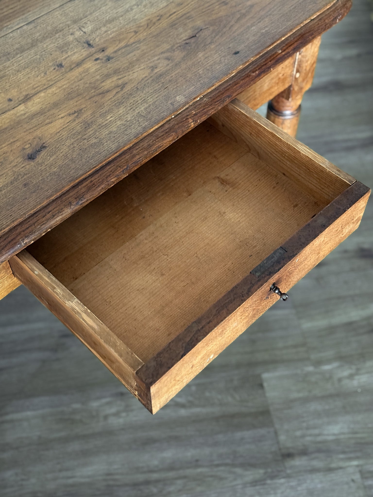 Antique French Chestnut Table/Desk
