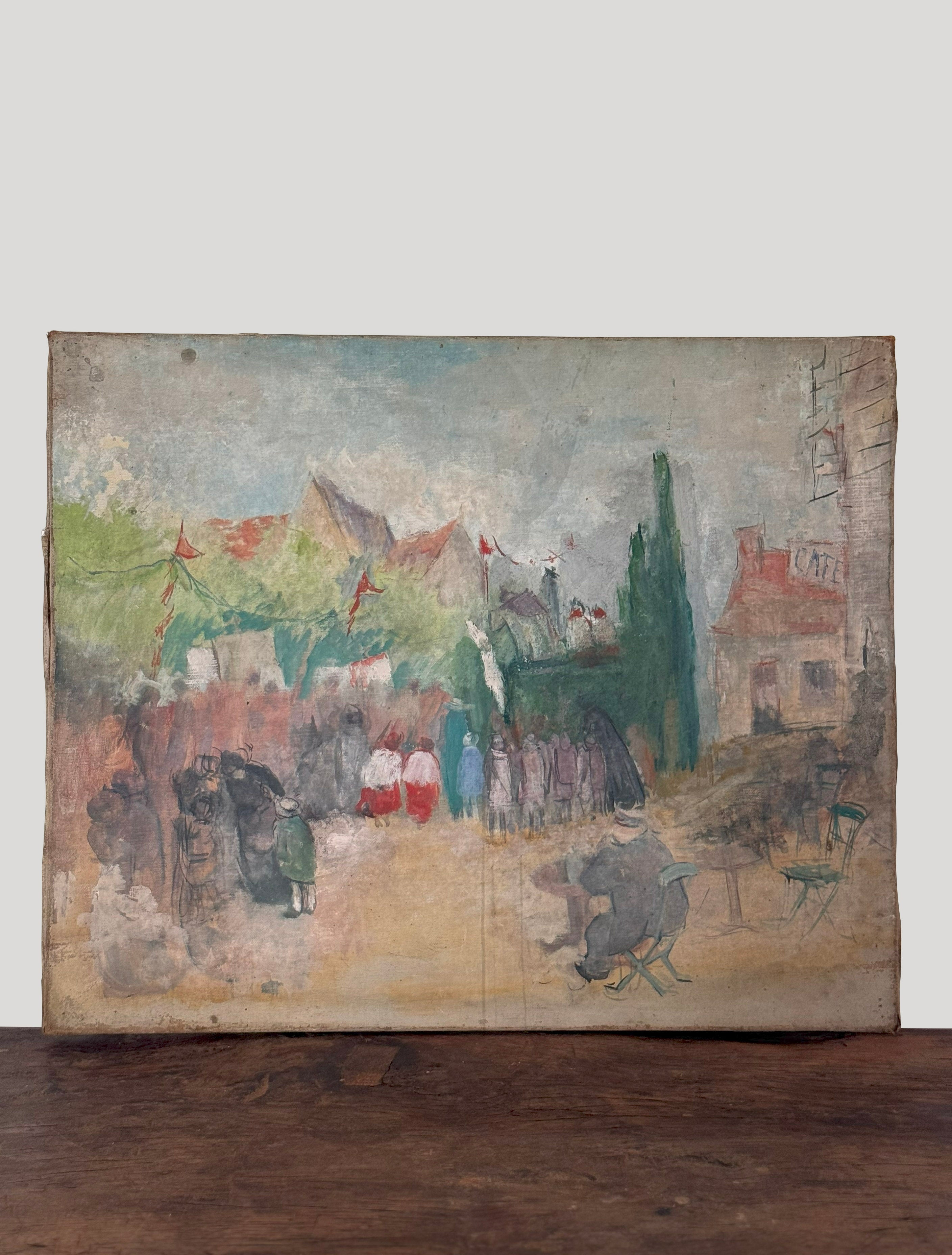 Antique French Original Painting
