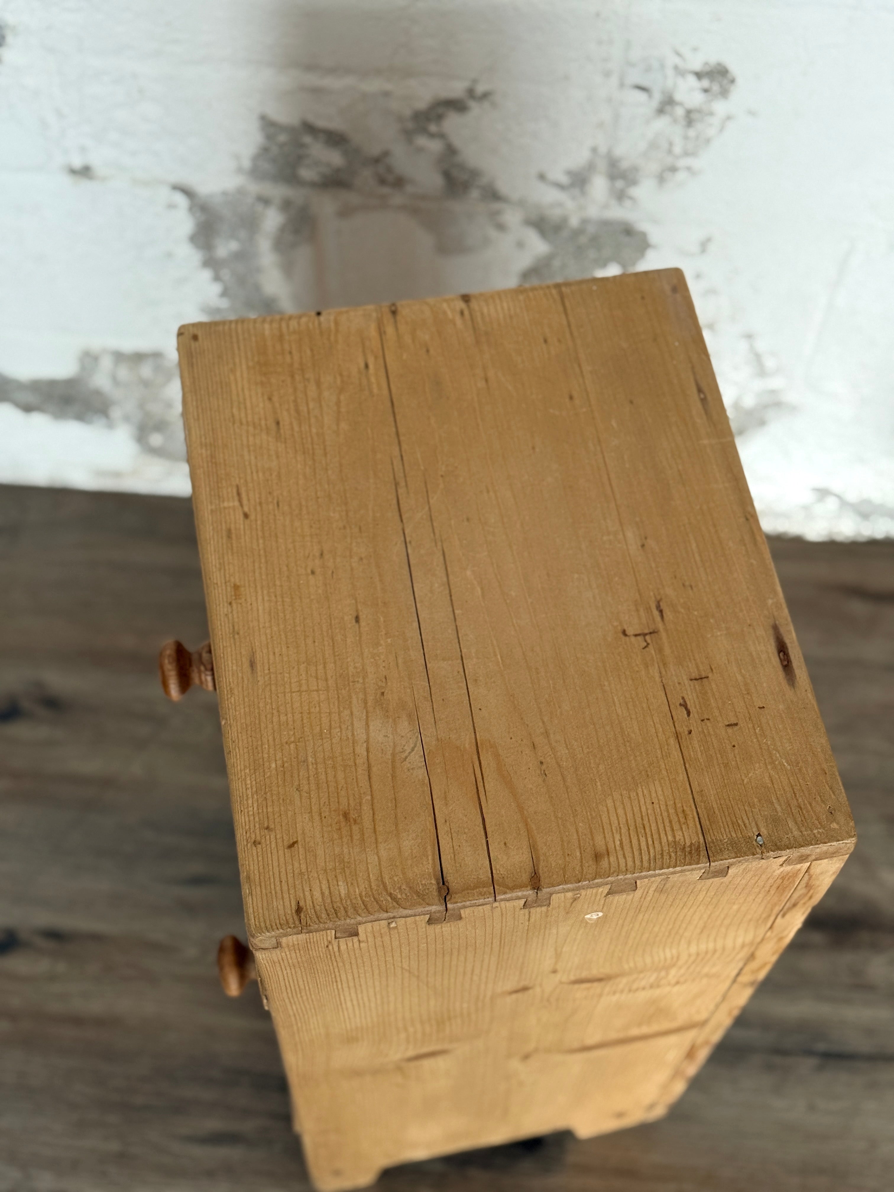 Antique Scrubbed Pine Cabinet/Nightstand