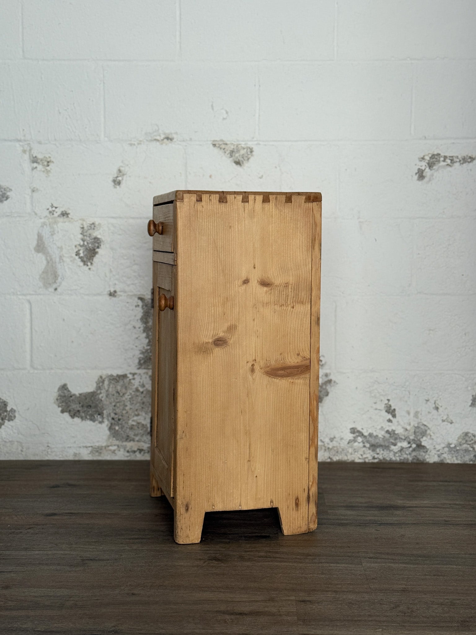Antique Scrubbed Pine Cabinet/Nightstand
