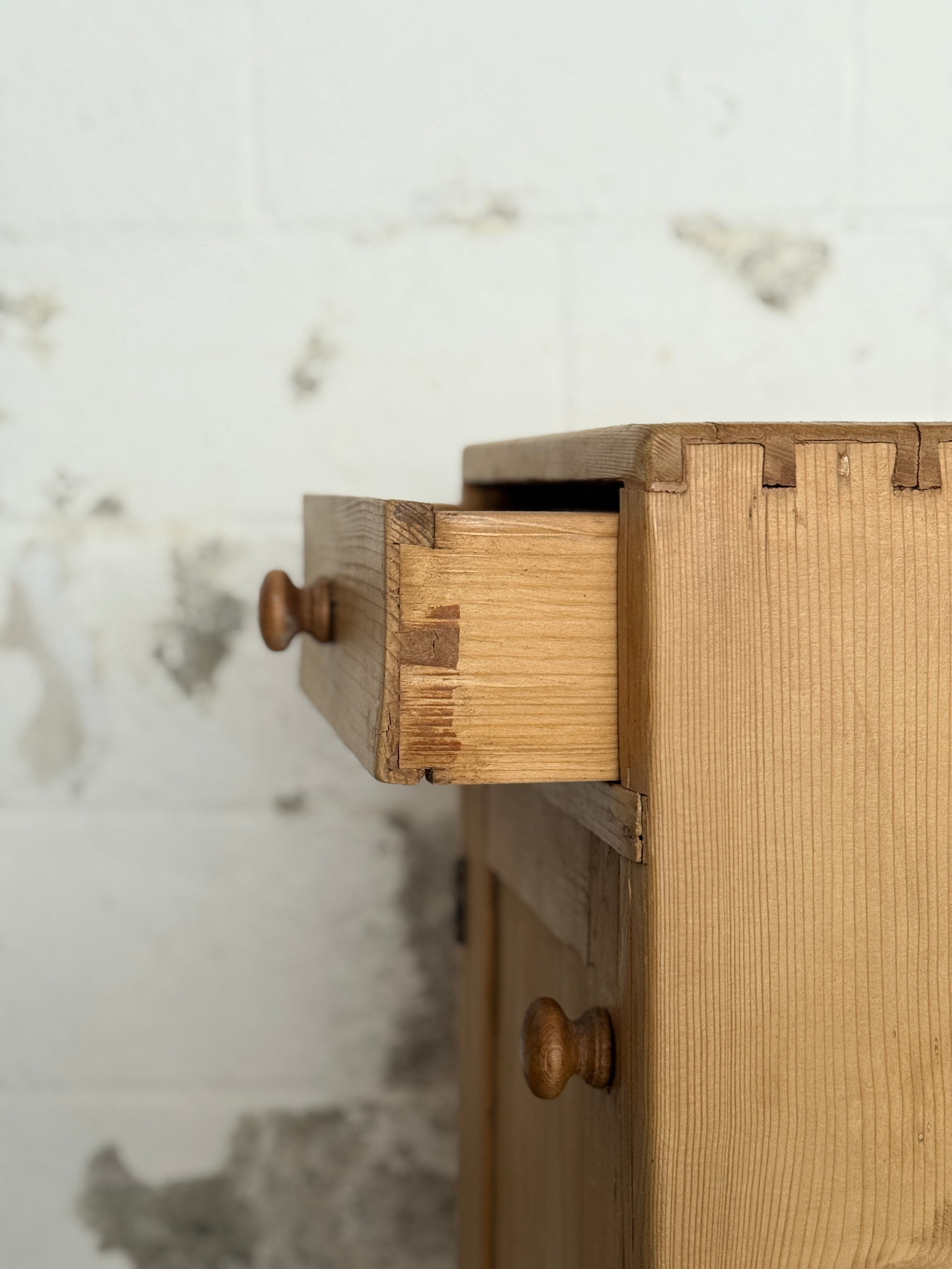 Antique Scrubbed Pine Cabinet/Nightstand