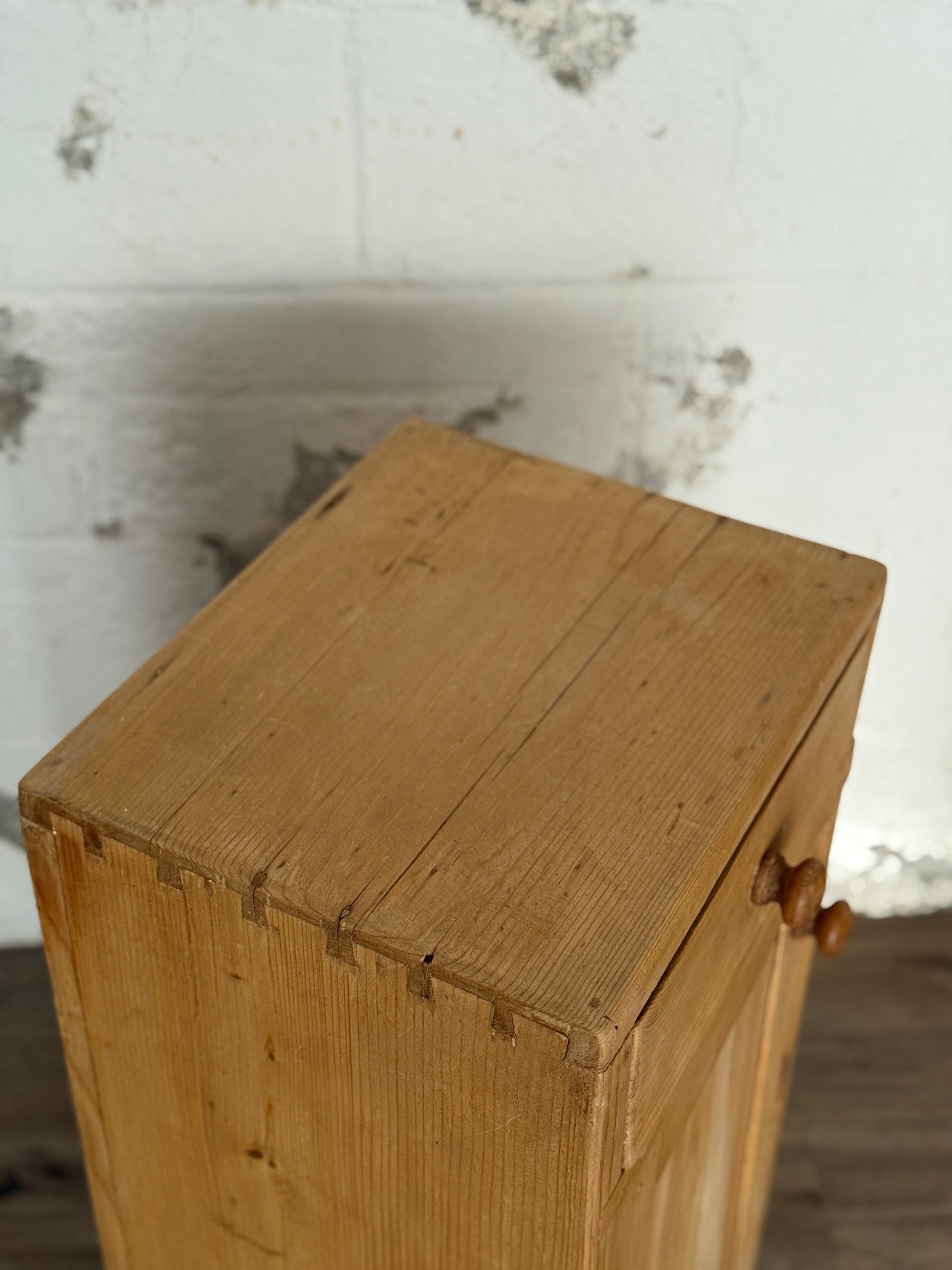 Antique Scrubbed Pine Cabinet/Nightstand