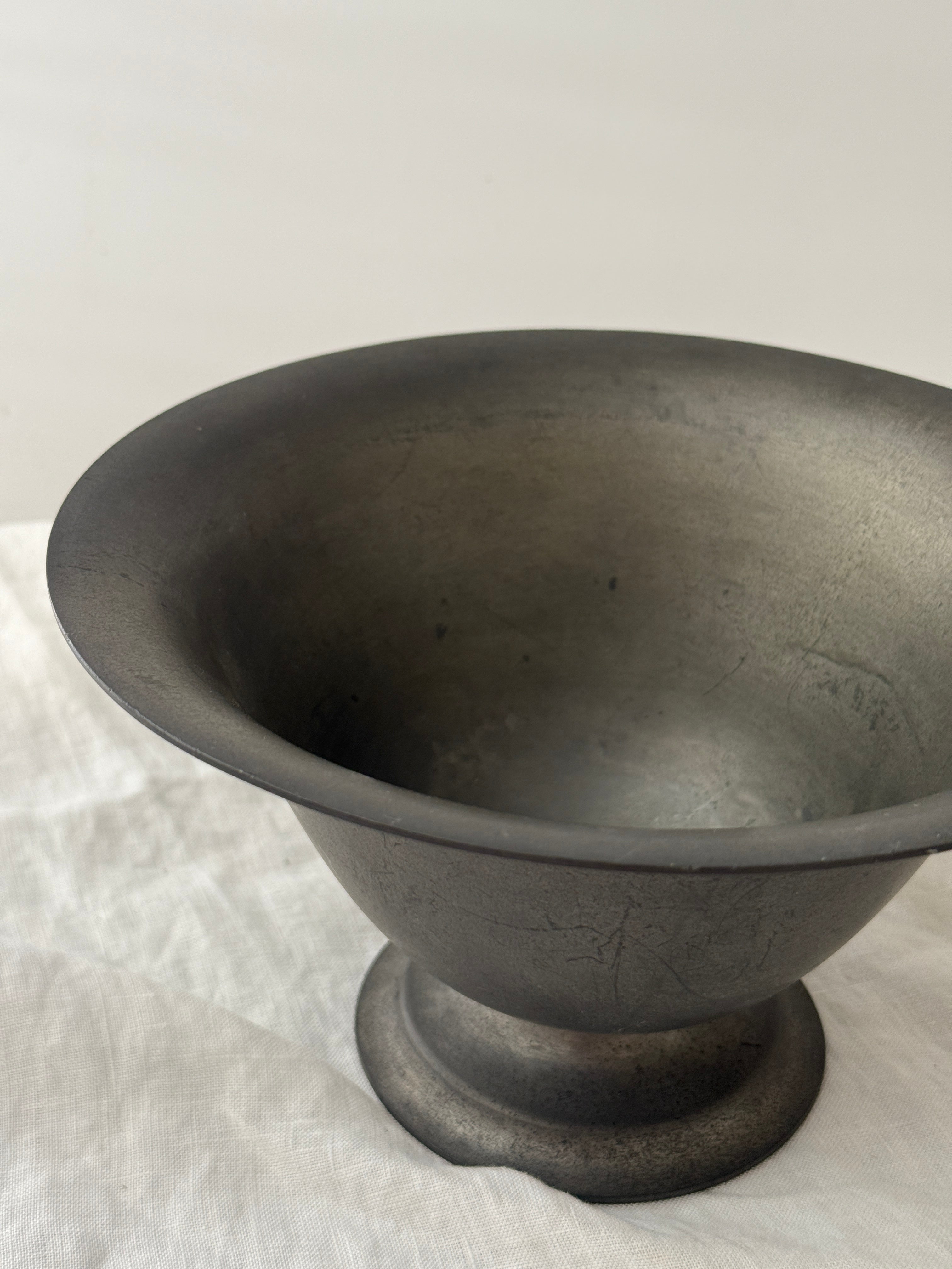 Vintage Pewter Footed Bowl
