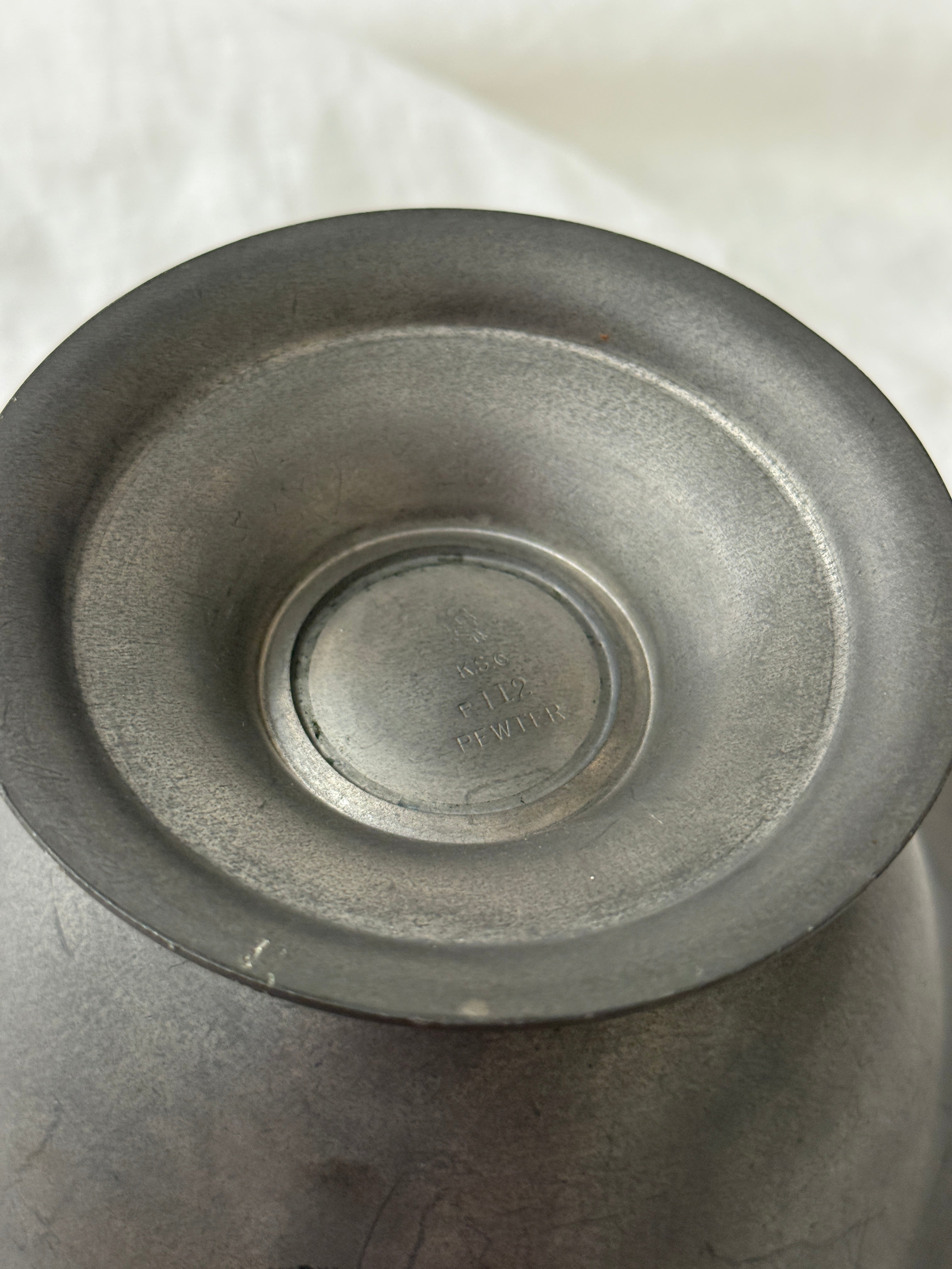 Vintage Pewter Footed Bowl